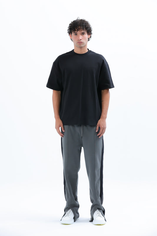 Charcoal Grey Dual-Tone Sweatpants
