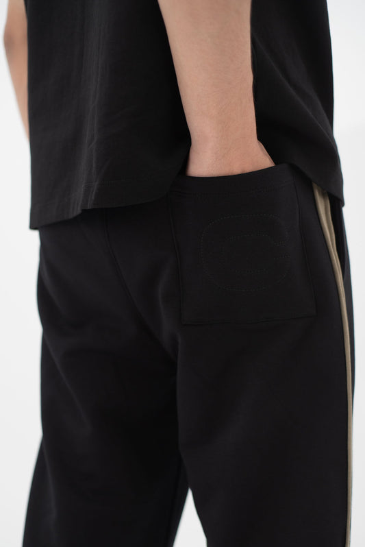 Black Dual-Tone Sweatpants