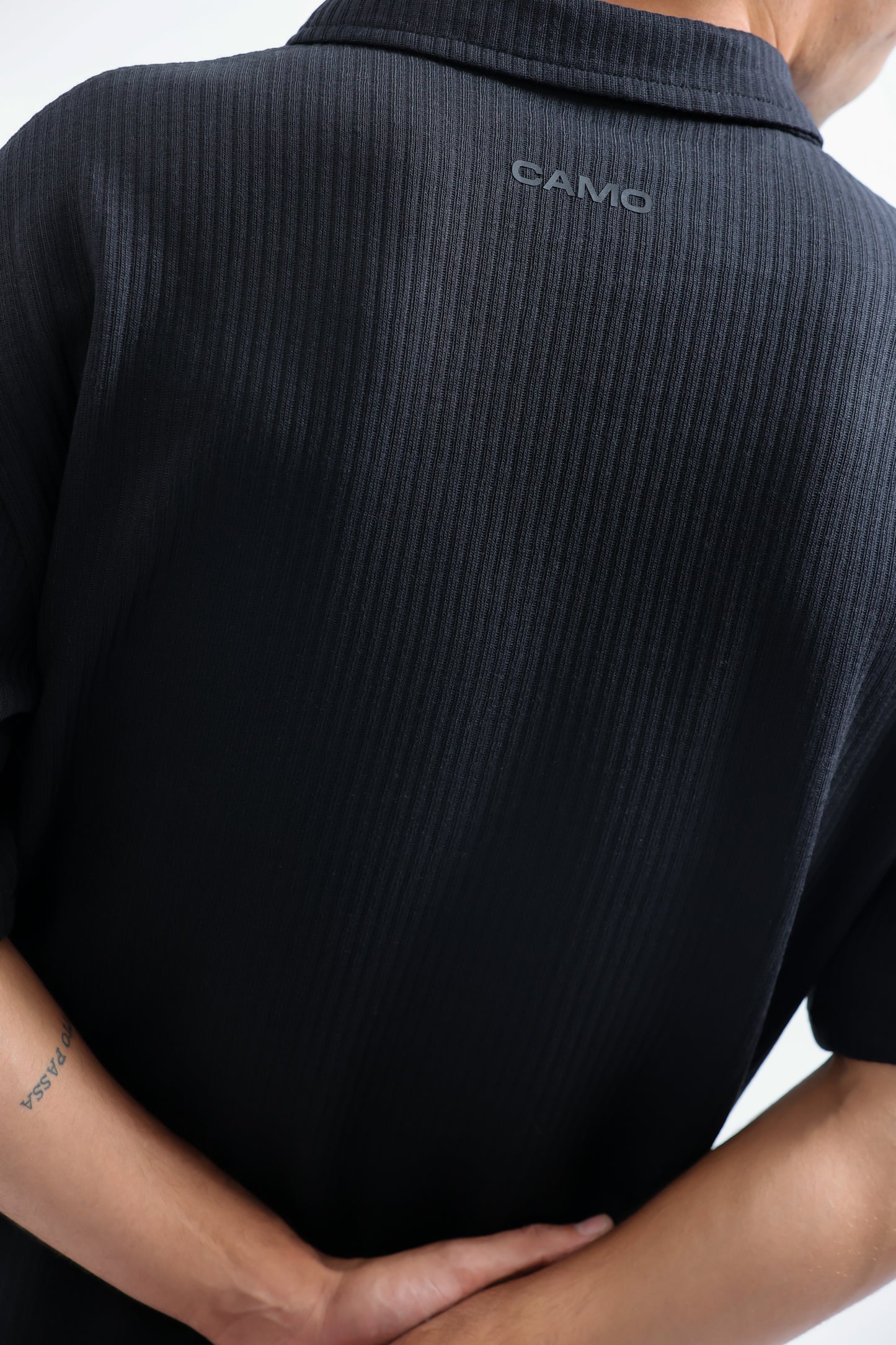 Black Horizon Half-Zip Polo