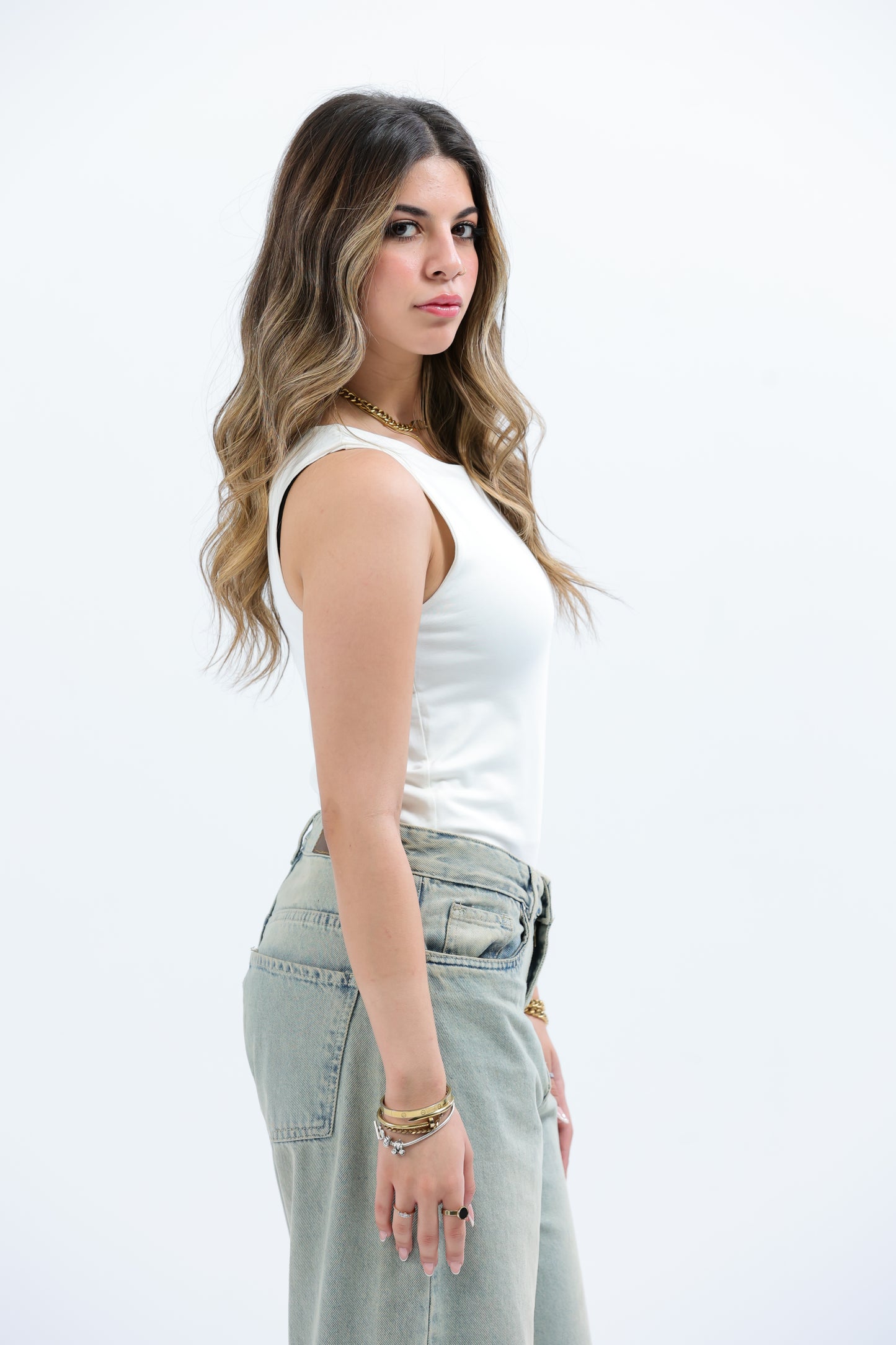 White Everywear Sleeveless Top