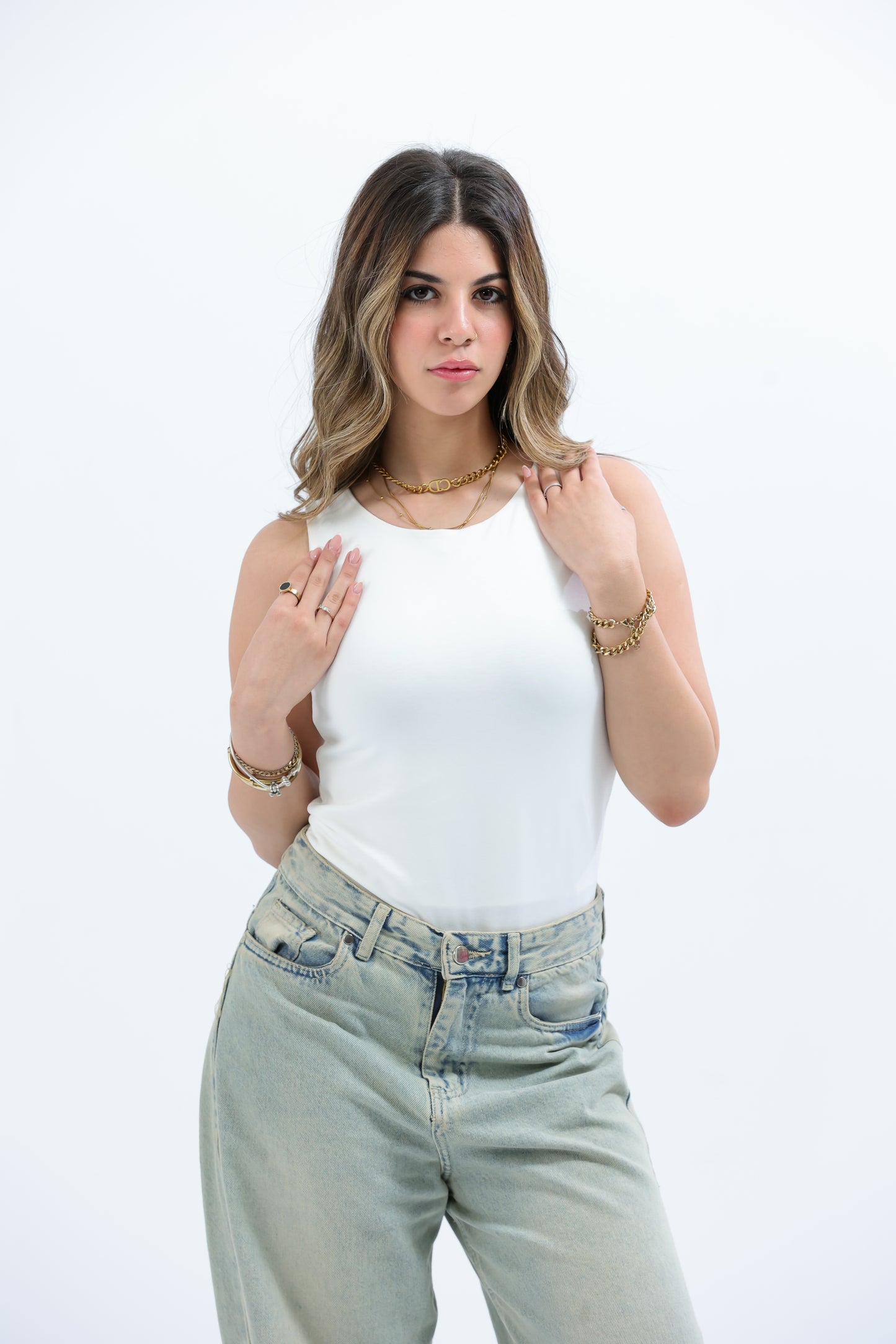 White Everywear Sleeveless Top