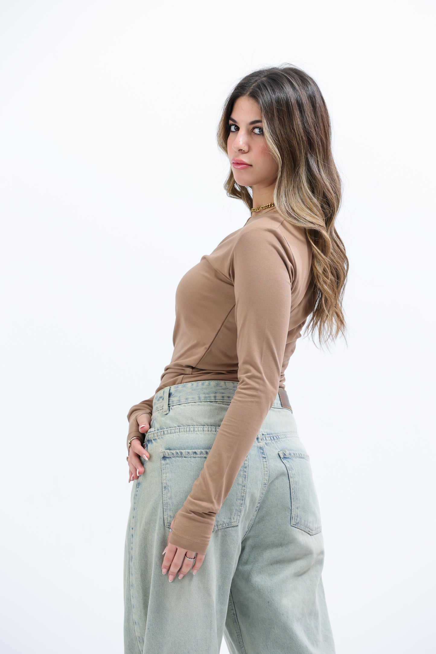 Beige Everywear Longsleeved Top