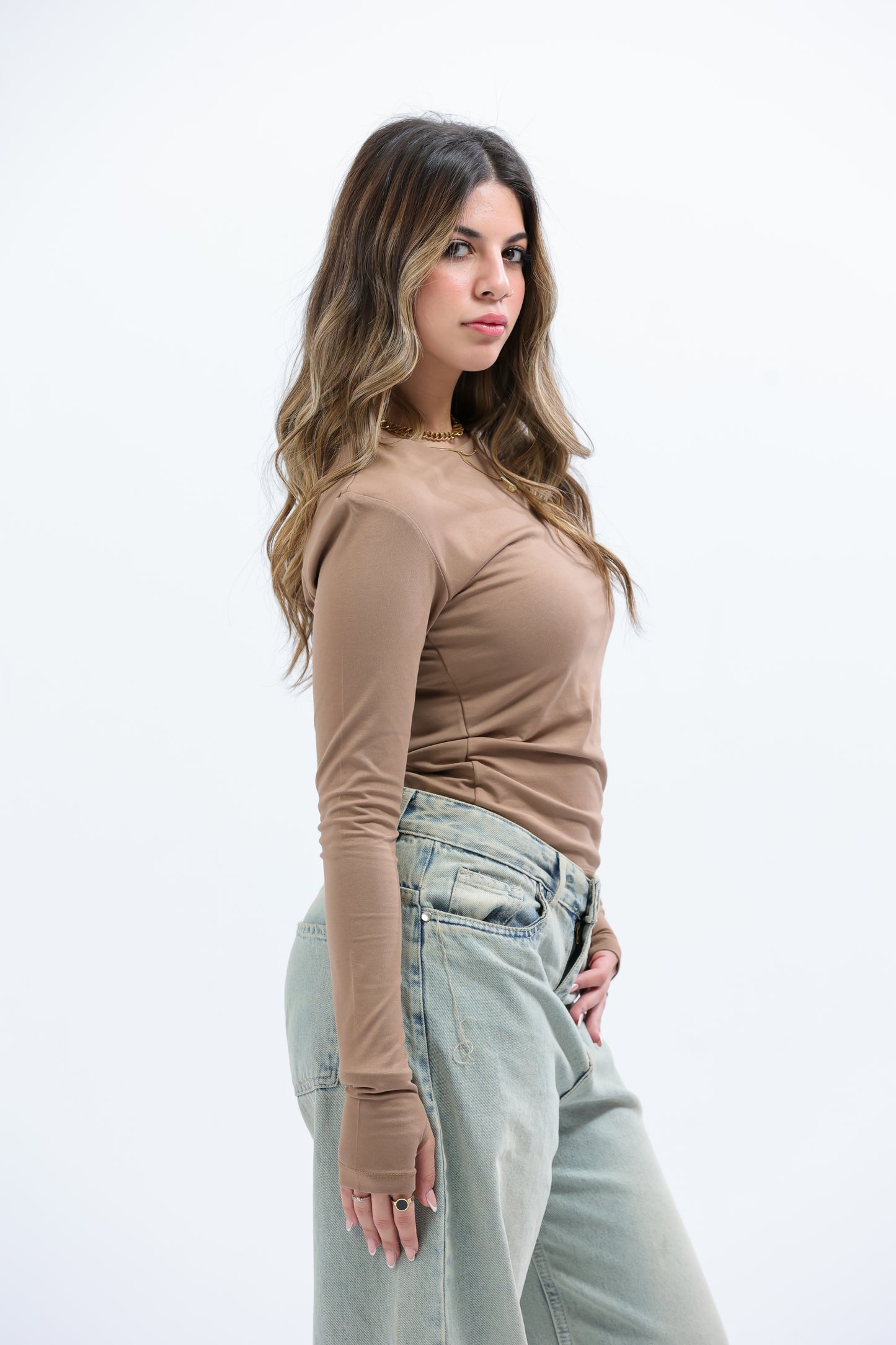 Beige Everywear Longsleeved Top