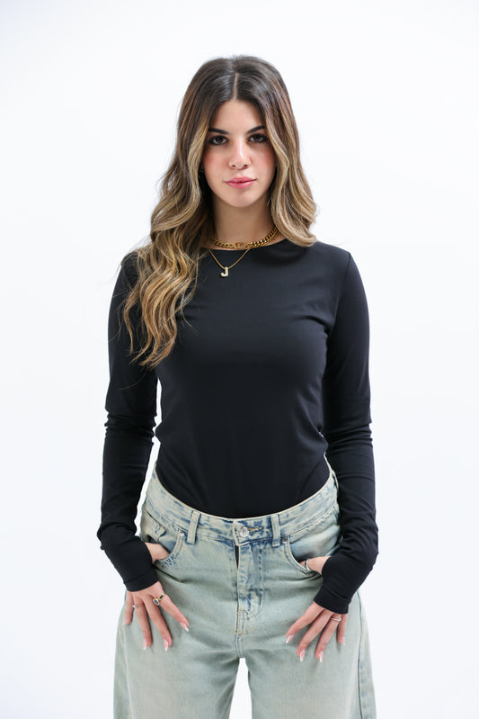 Black Everywear Longsleeved Top