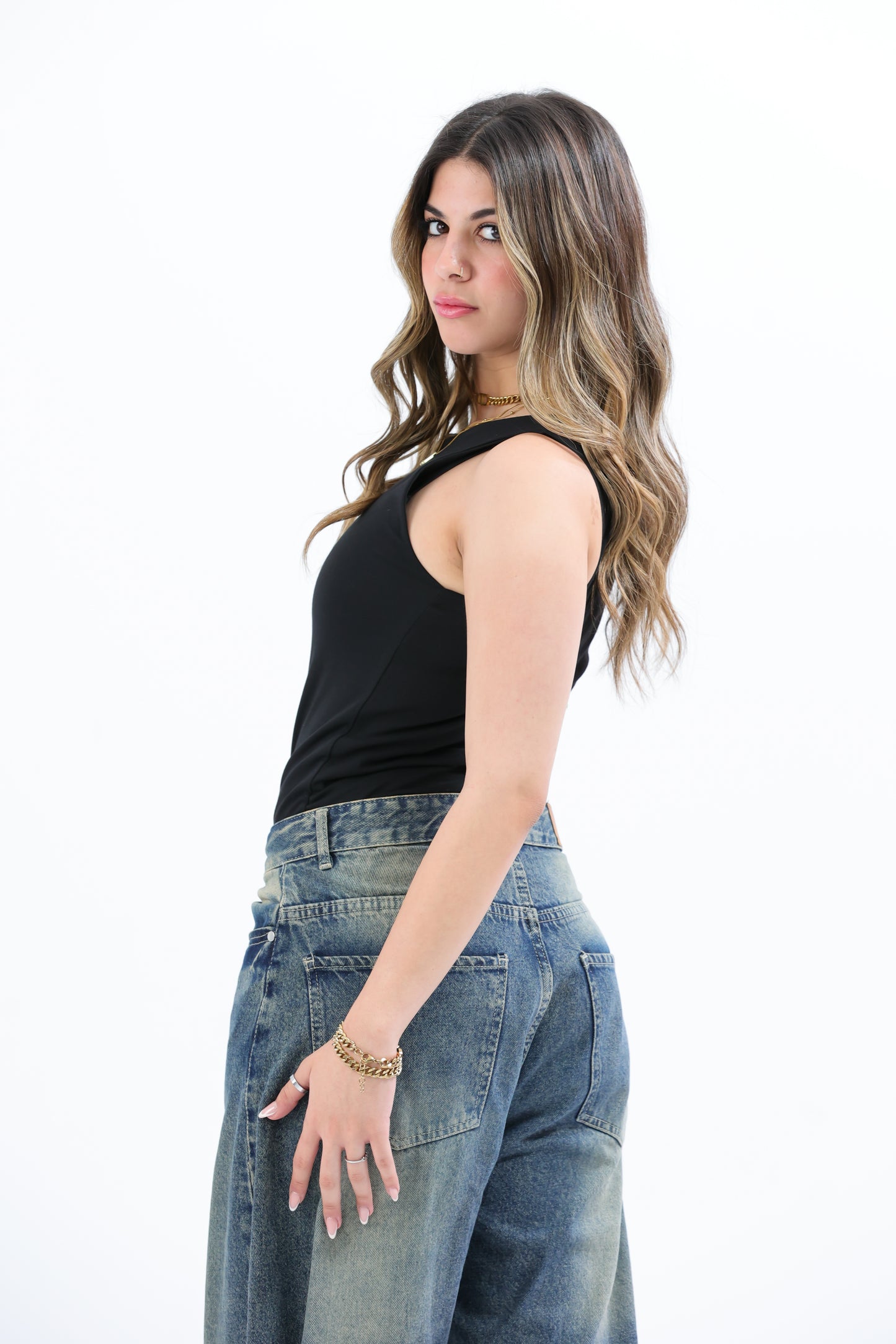 Black Everywear Sleeveless Body Suit