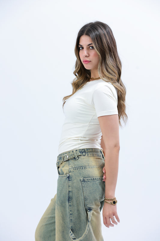 White Everywear Shortsleeved Top