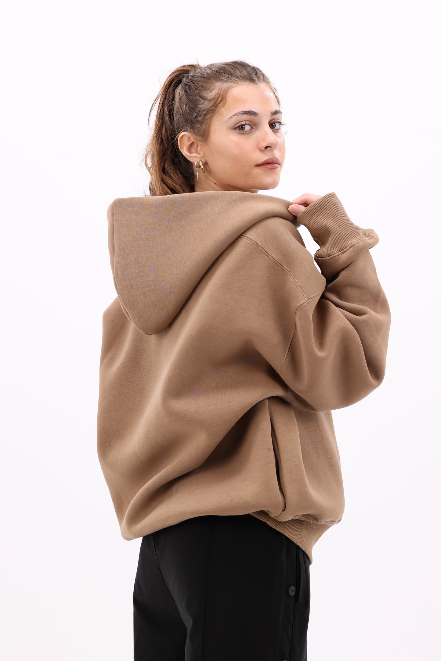 Initial Oversize Zip Hoodie