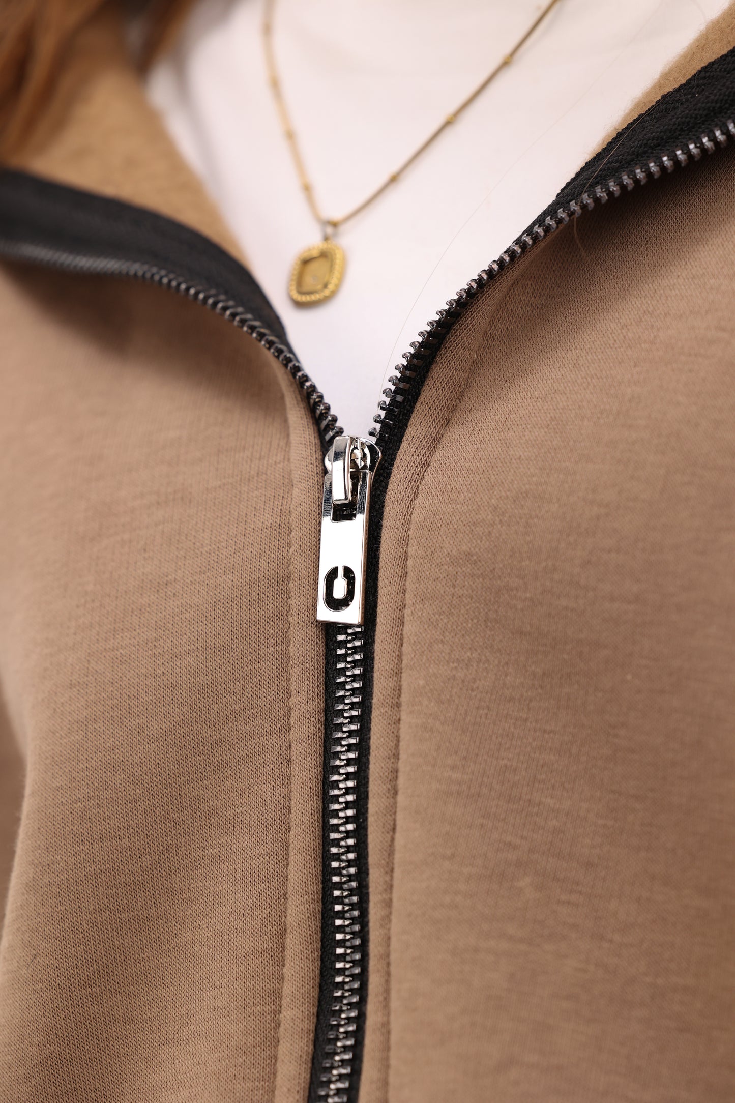 Initial Oversize Zip Hoodie