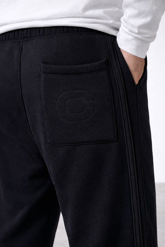Black Iconic C Track Pants