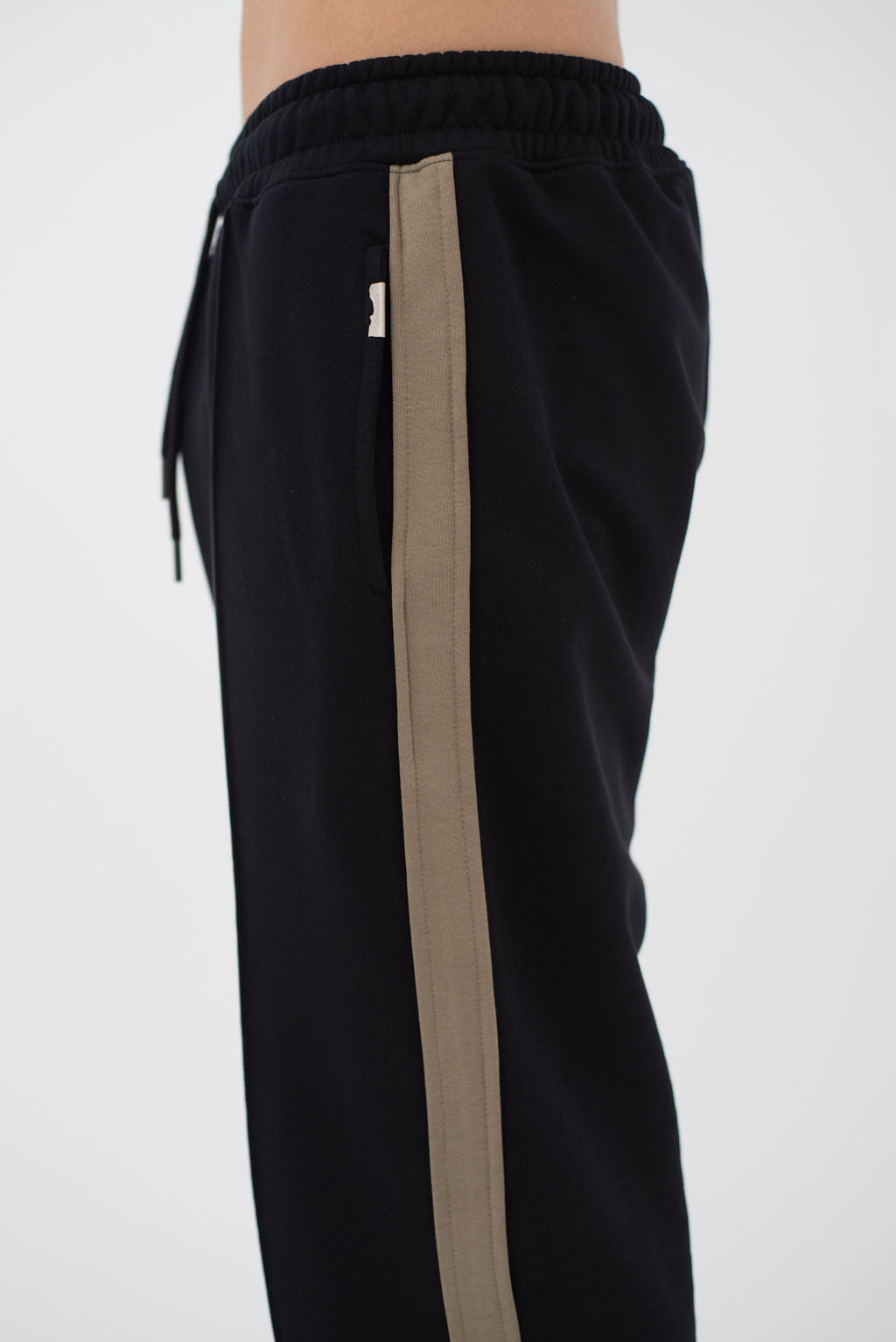 Black Dual-Tone Sweatpants