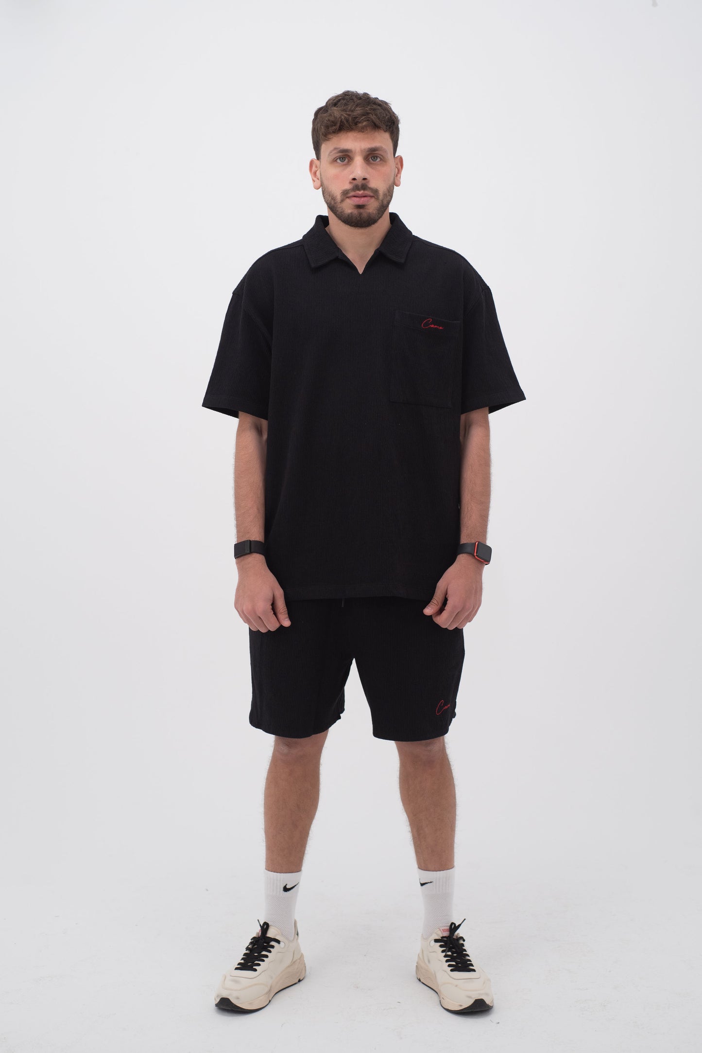 Black Co-Ord Polo Set