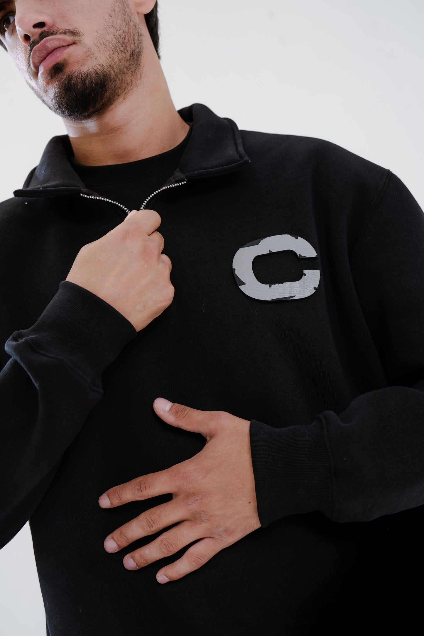 Black Patch Up Sweatshirt