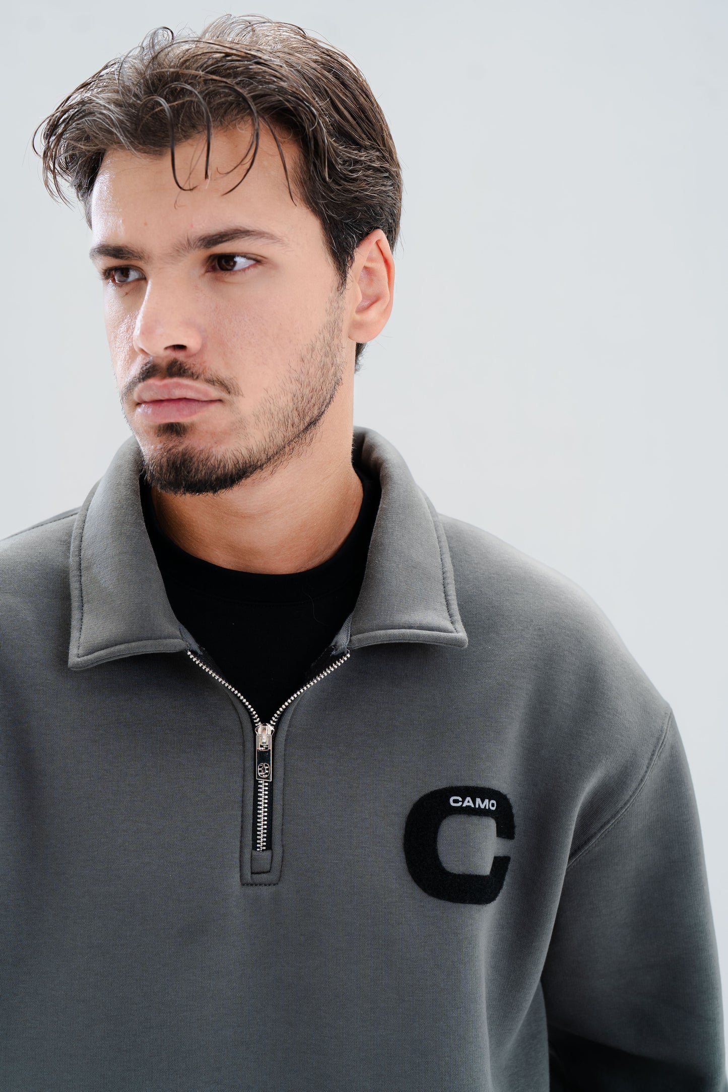 Grey Patch Up Sweatshirt
