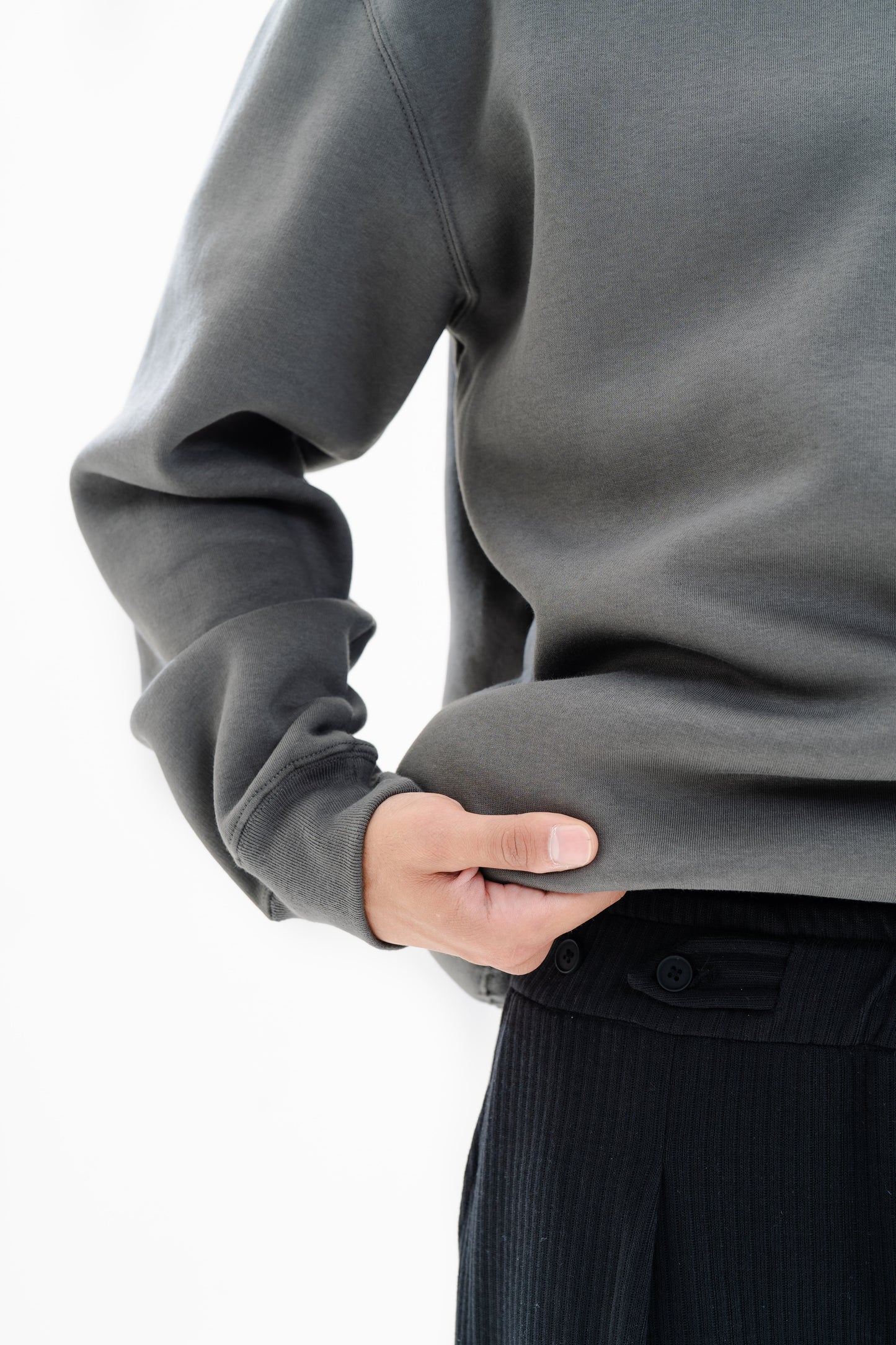 Grey Patch Up Sweatshirt