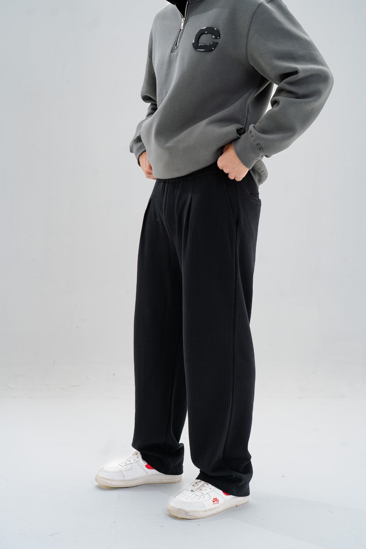 Black Off Duty Knit Pants