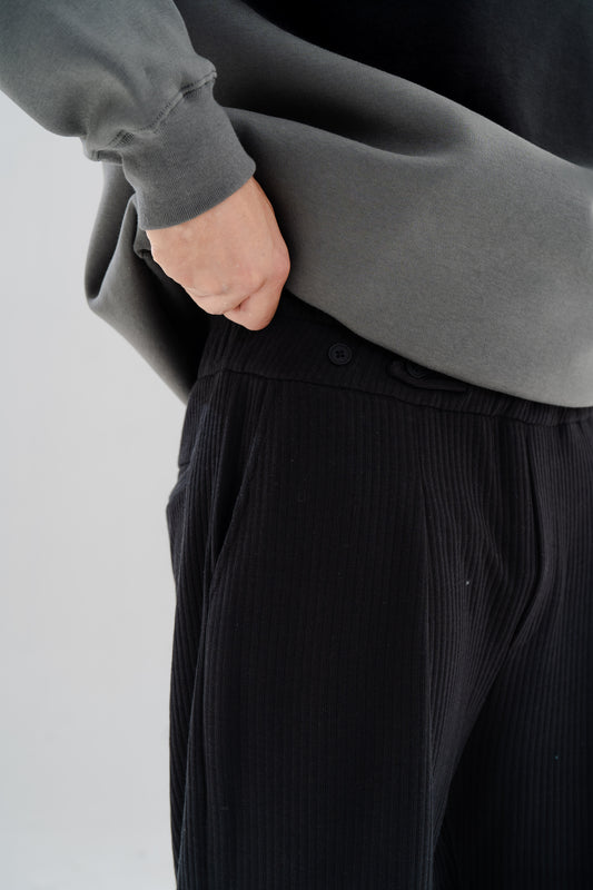 Black Off Duty Knit Pants