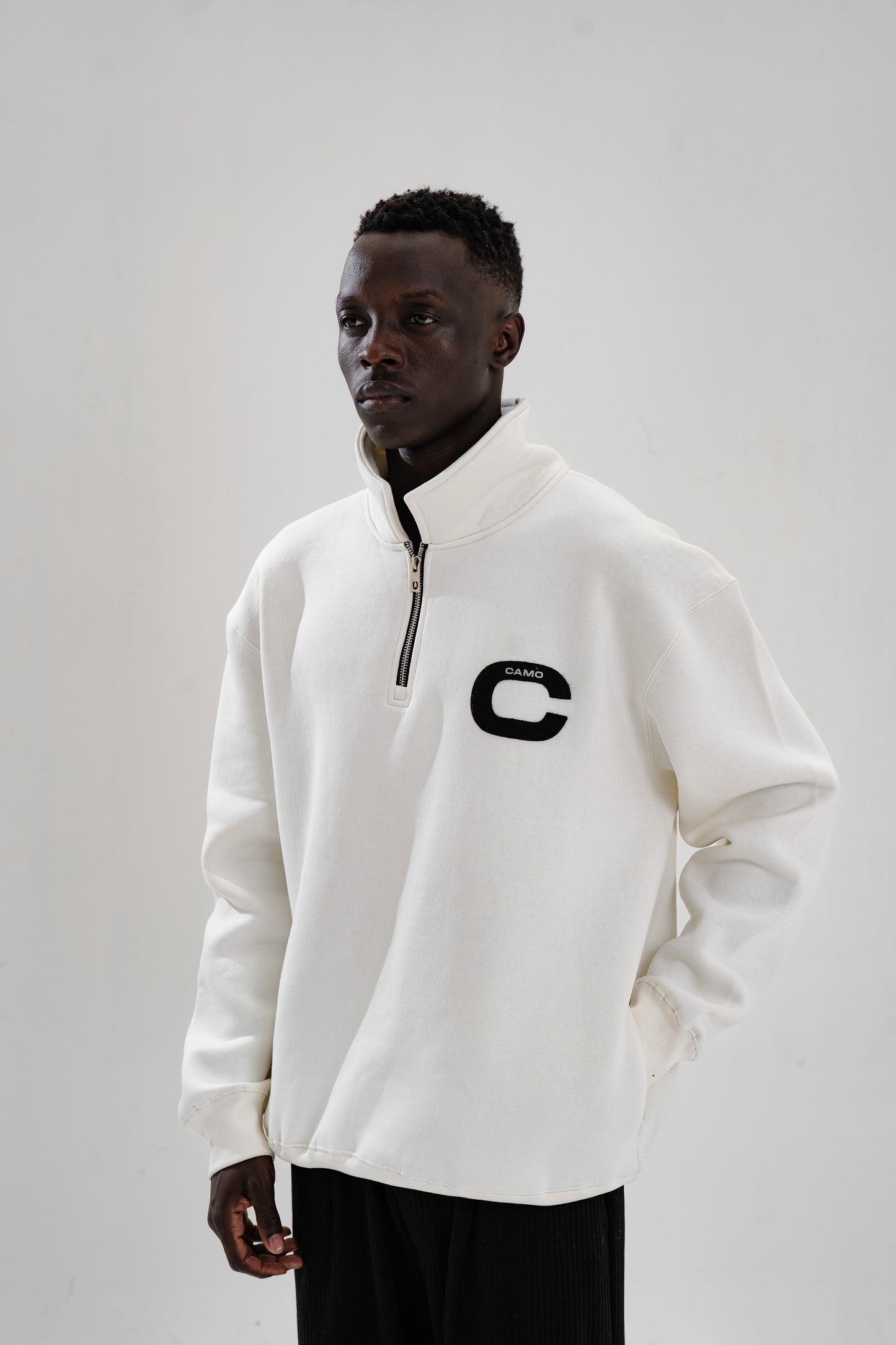 White Patch Up Sweatshirt