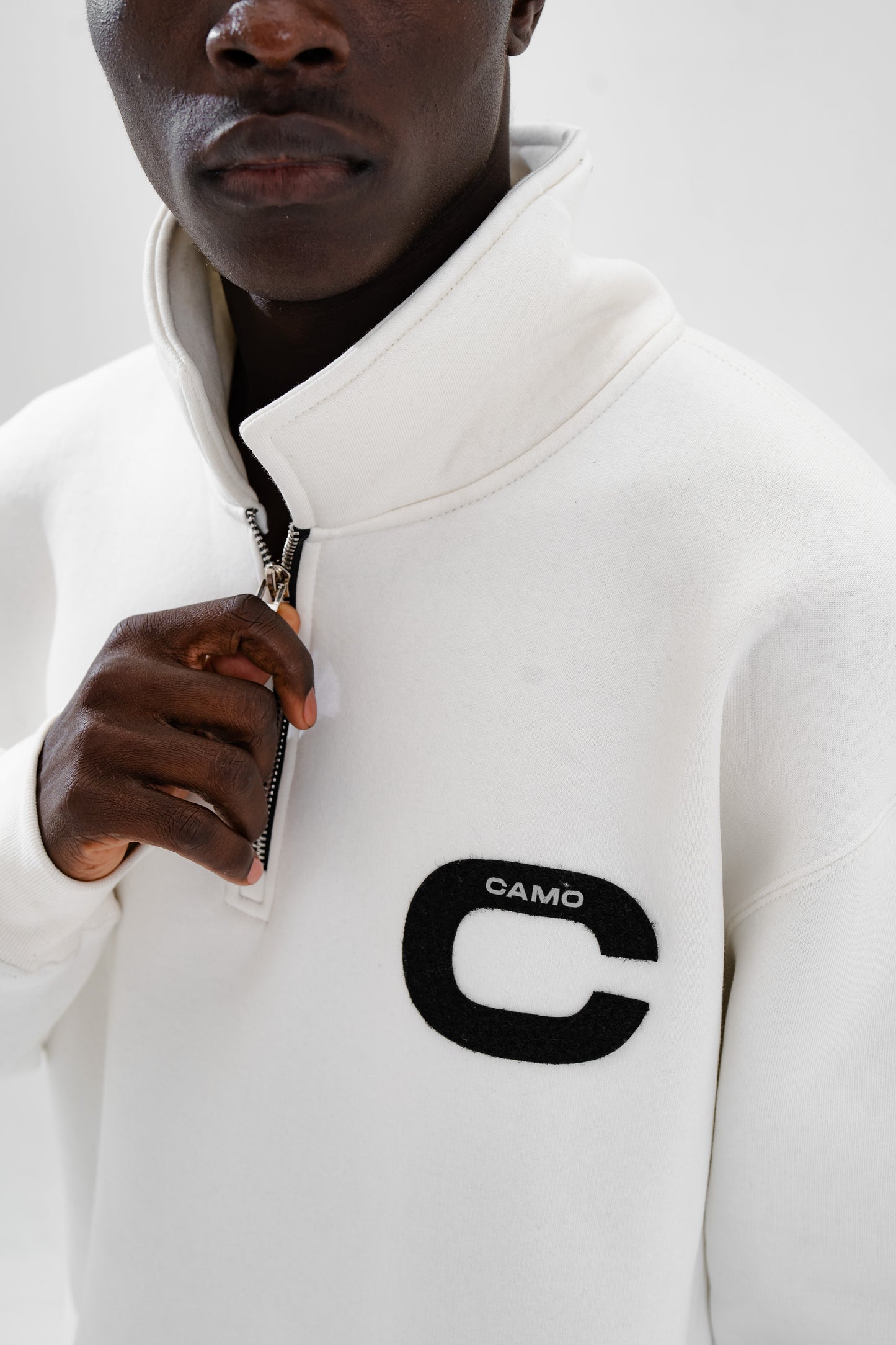 White Patch Up Sweatshirt