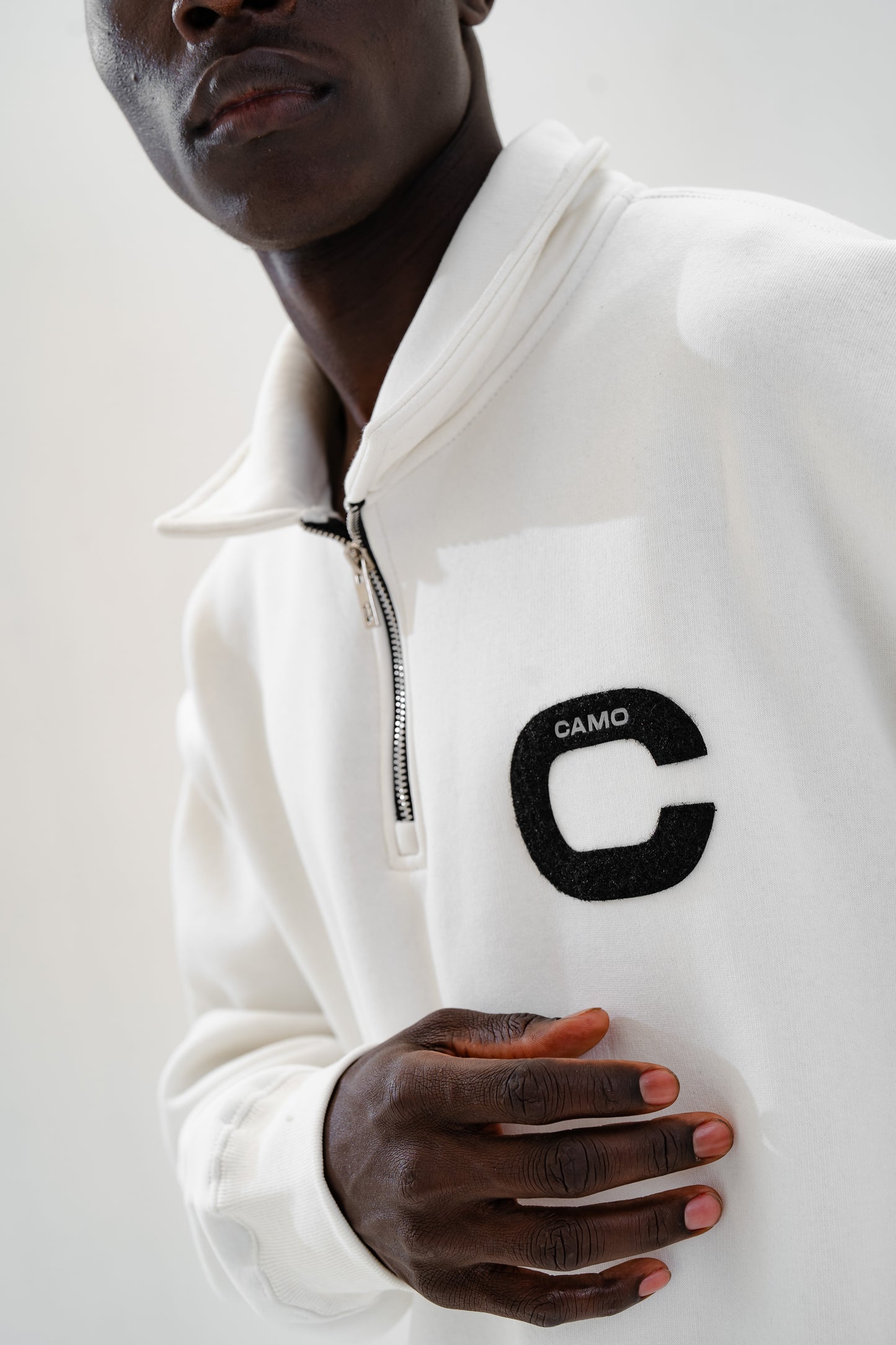 White Patch Up Sweatshirt
