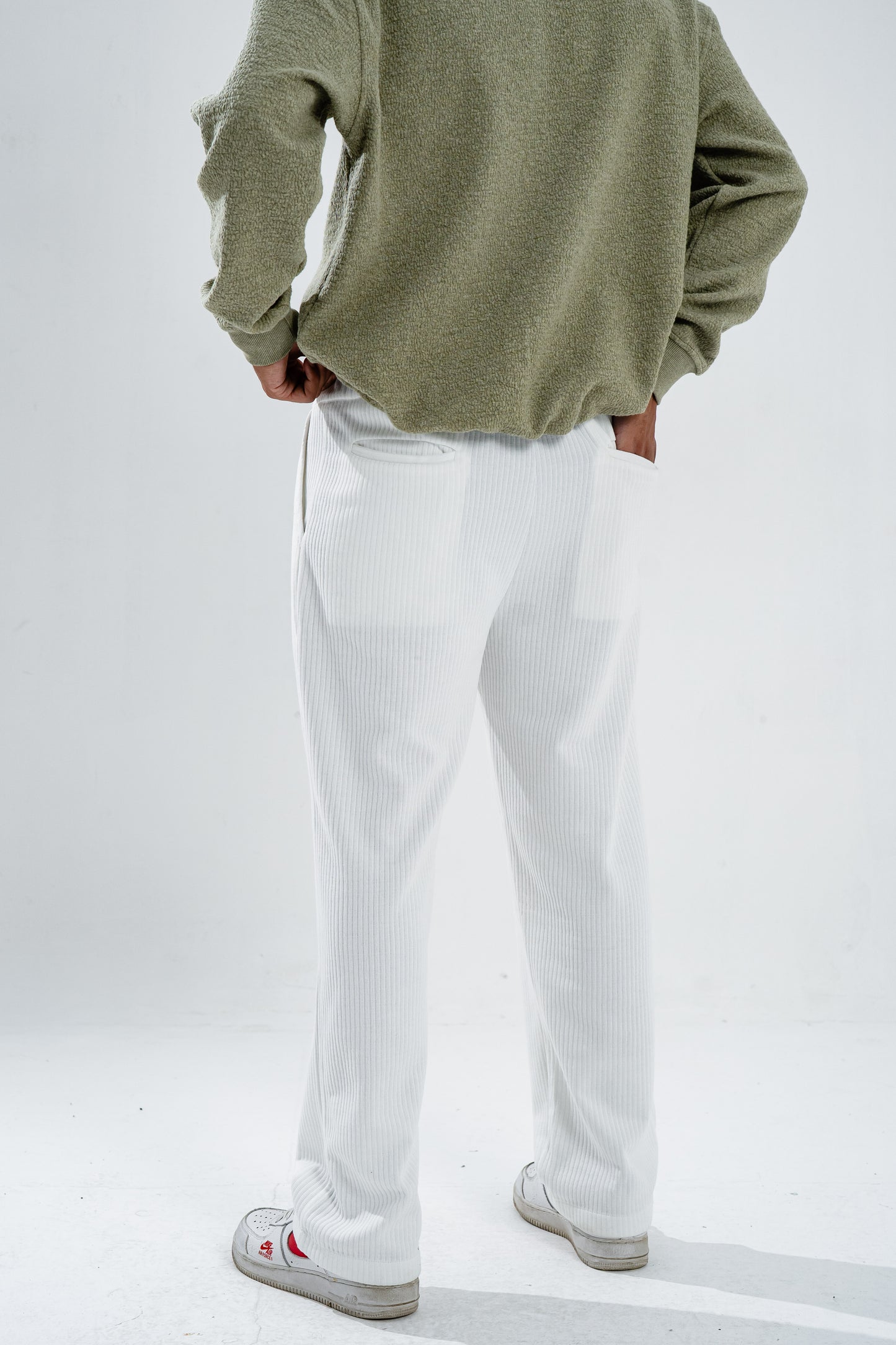 White Off Duty Knit Pants