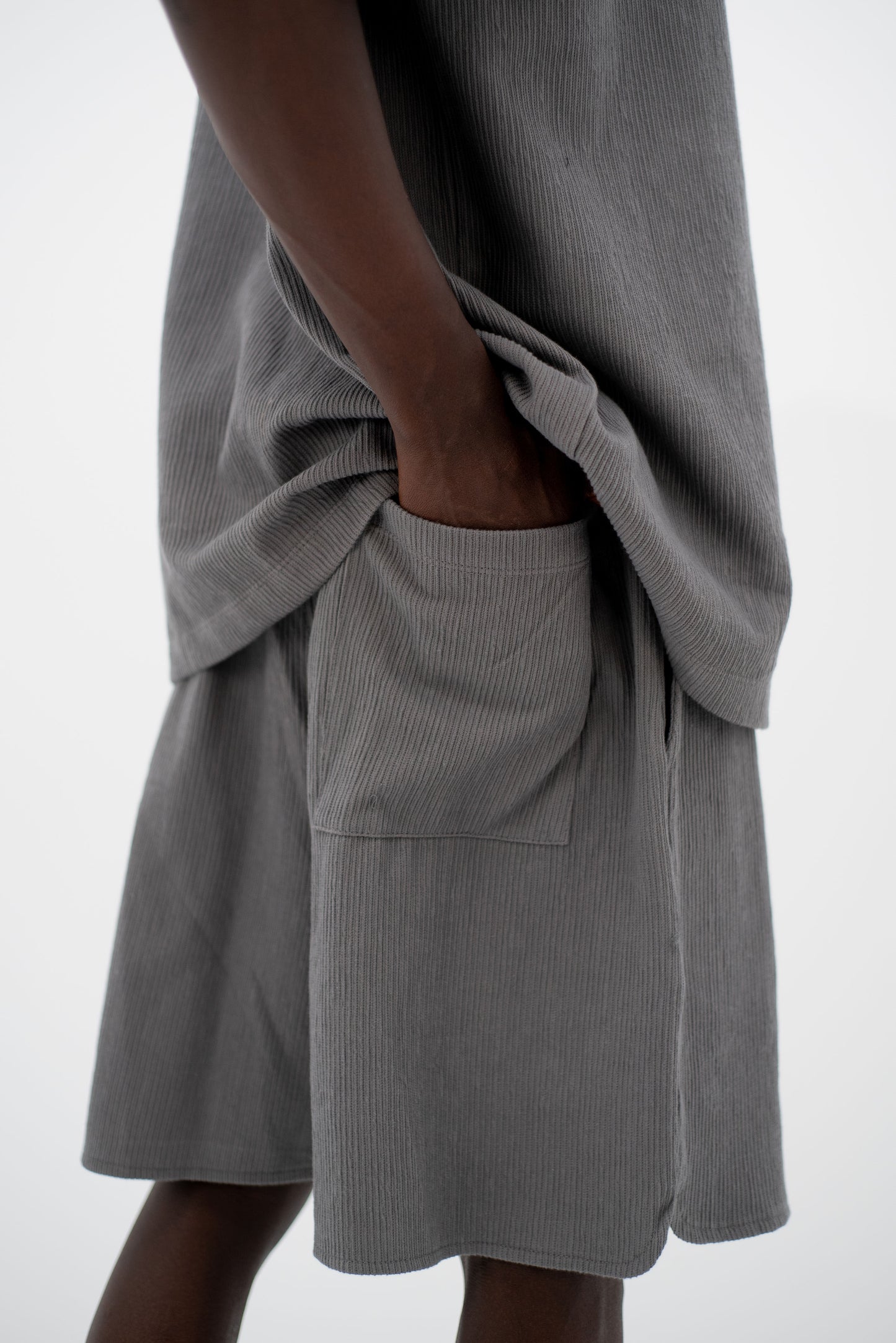 Charcoal Grey Co-Ord Polo Set