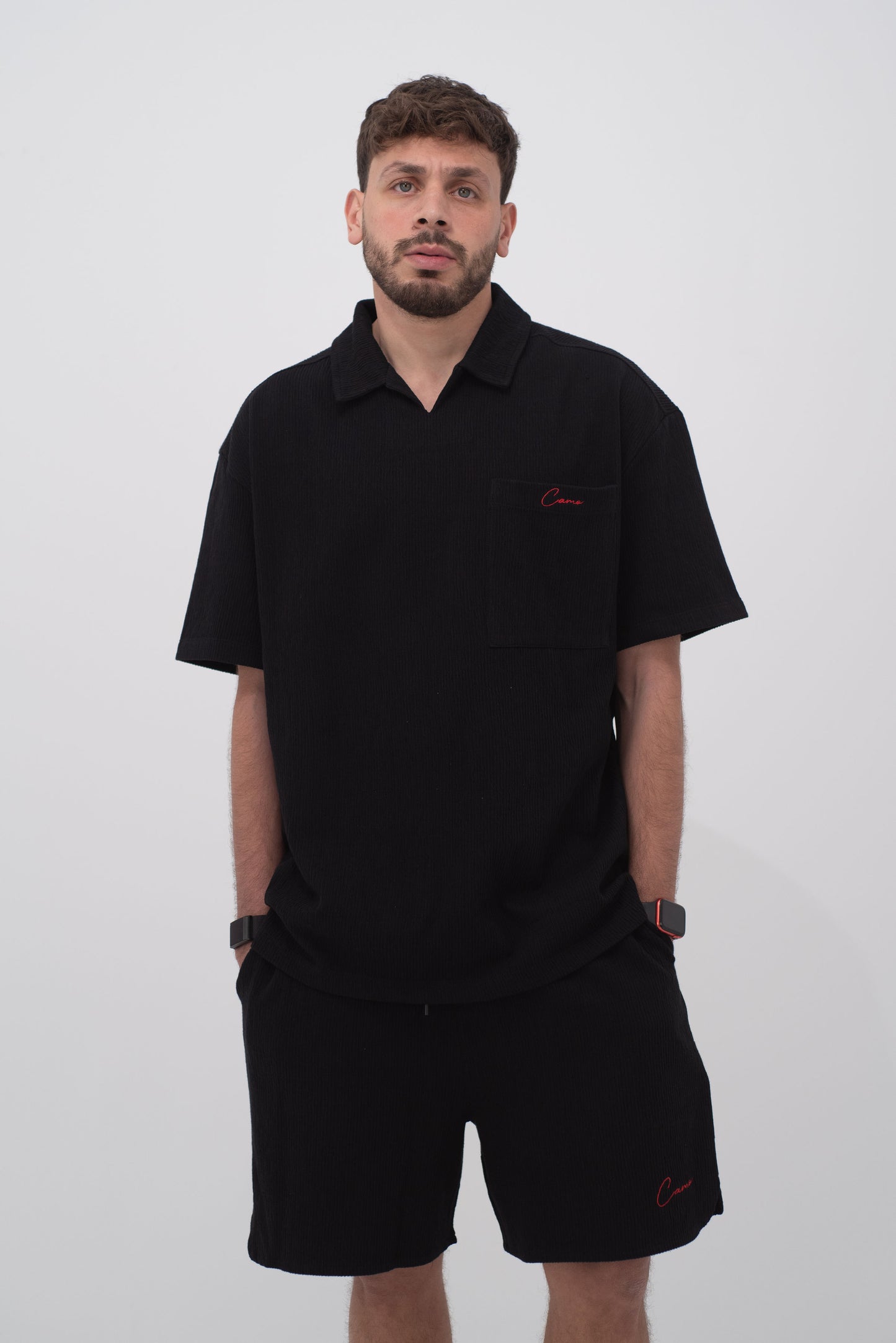 Black Co-Ord Polo Set