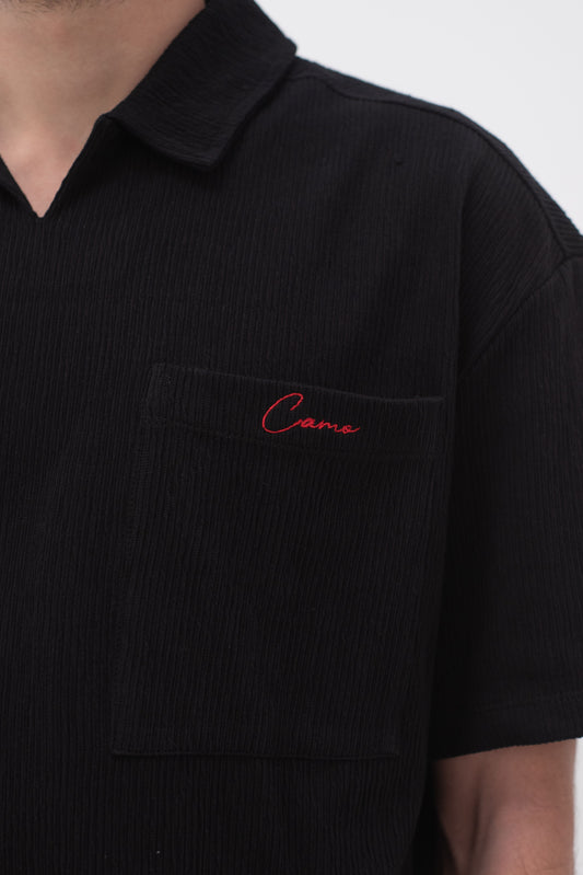 Black Co-Ord Polo Set