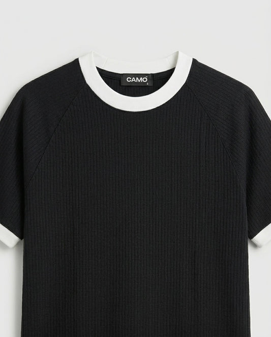 Knitted Ringer T-Shirt