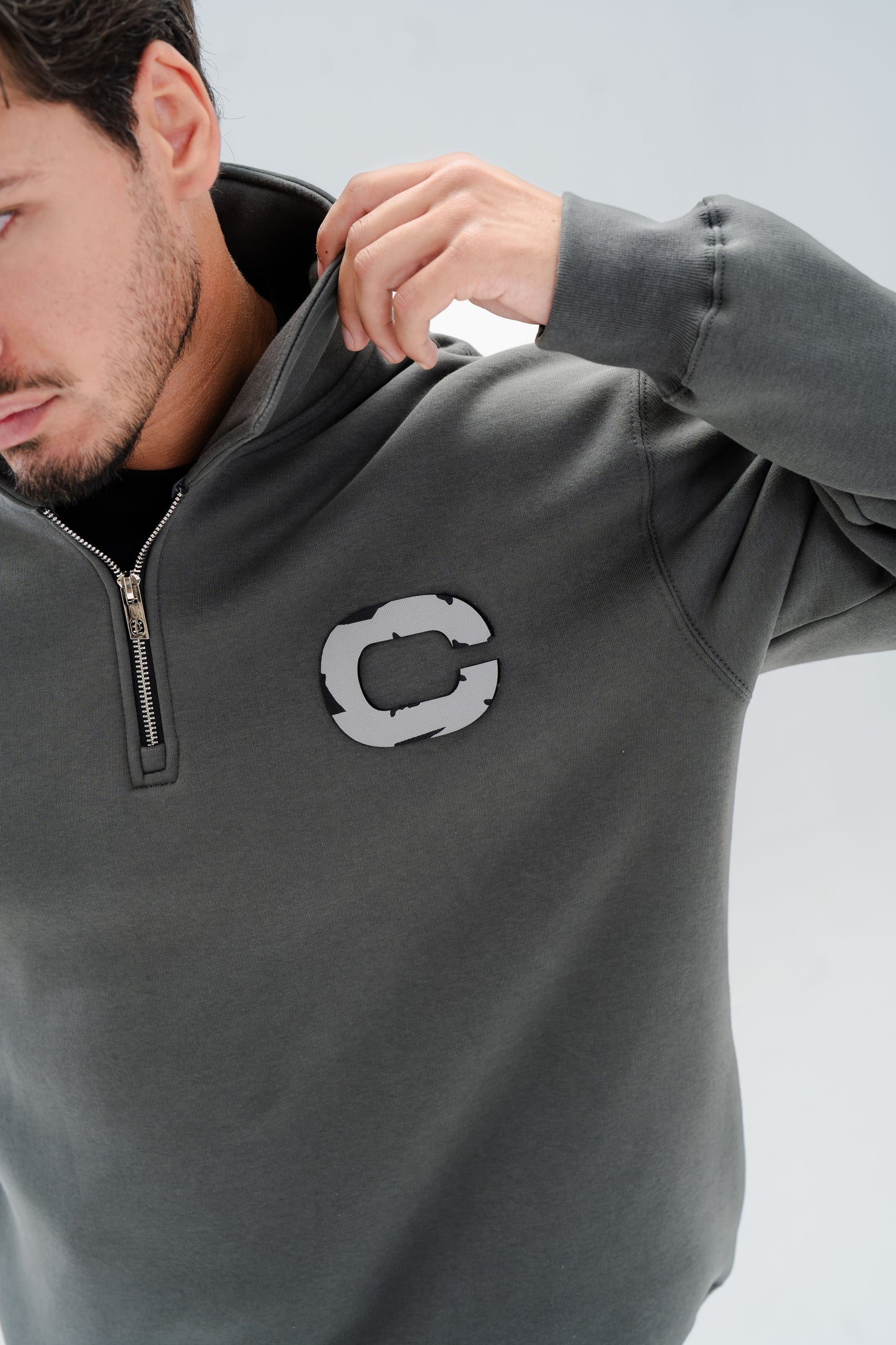 Grey Patch Up Sweatshirt