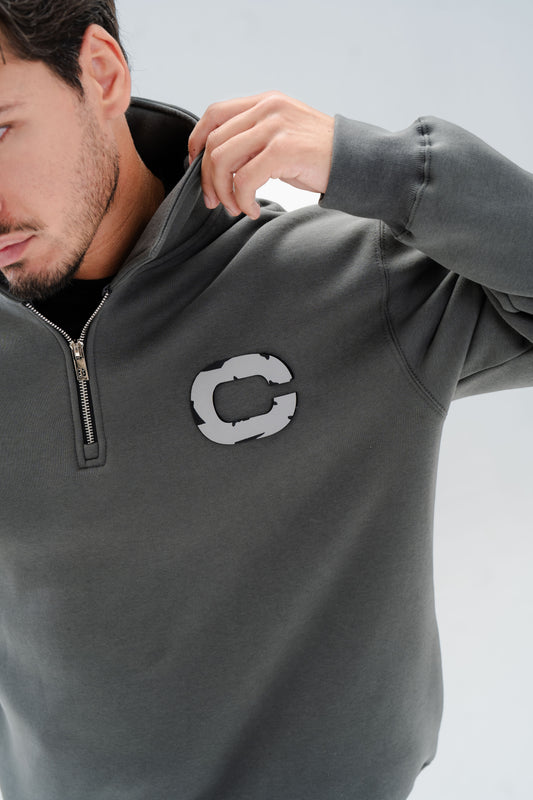 Grey Patch Up Sweatshirt
