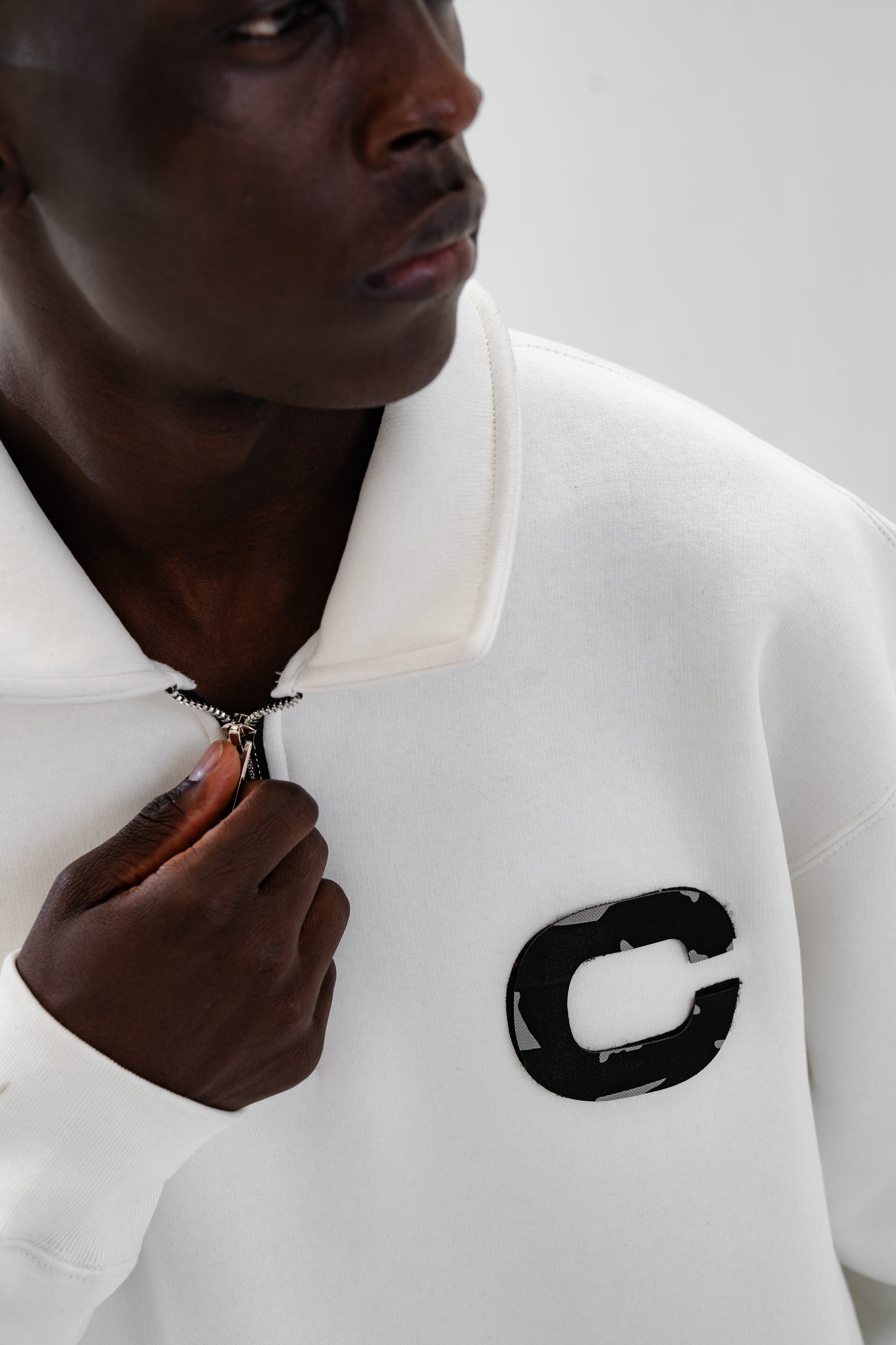 White Patch Up Sweatshirt