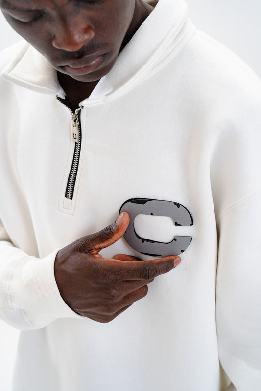 White Patch Up Sweatshirt