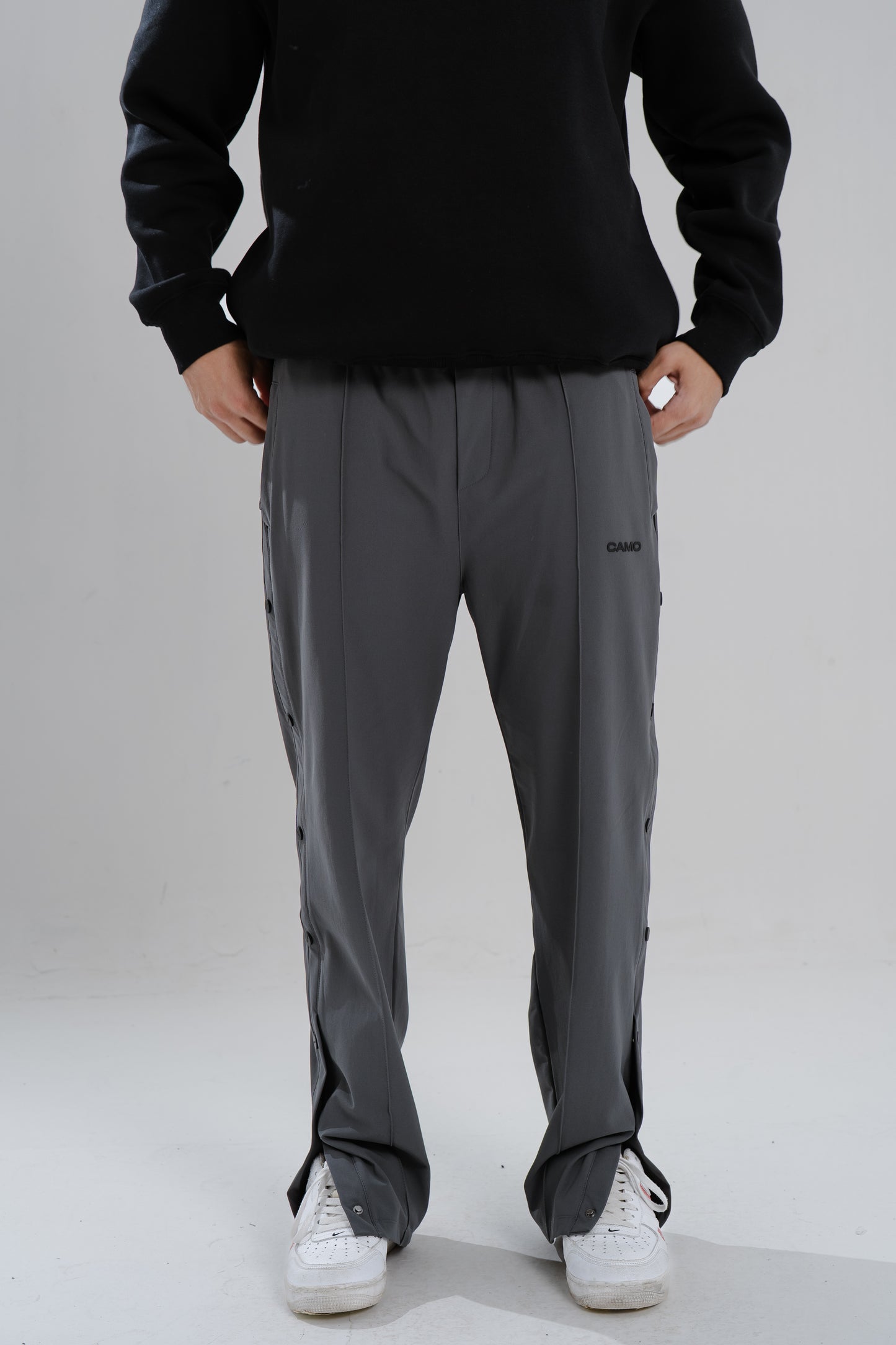 Grey Full Side Clippers Pants