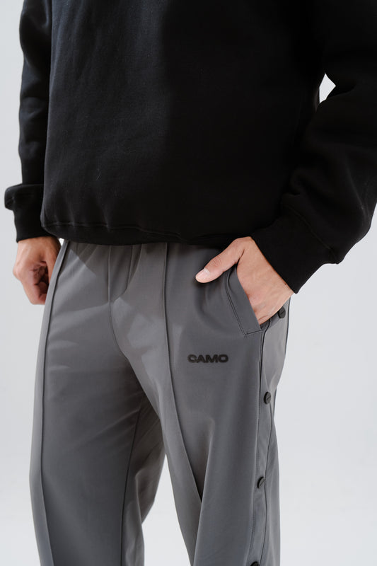 Grey Full Side Clippers Pants