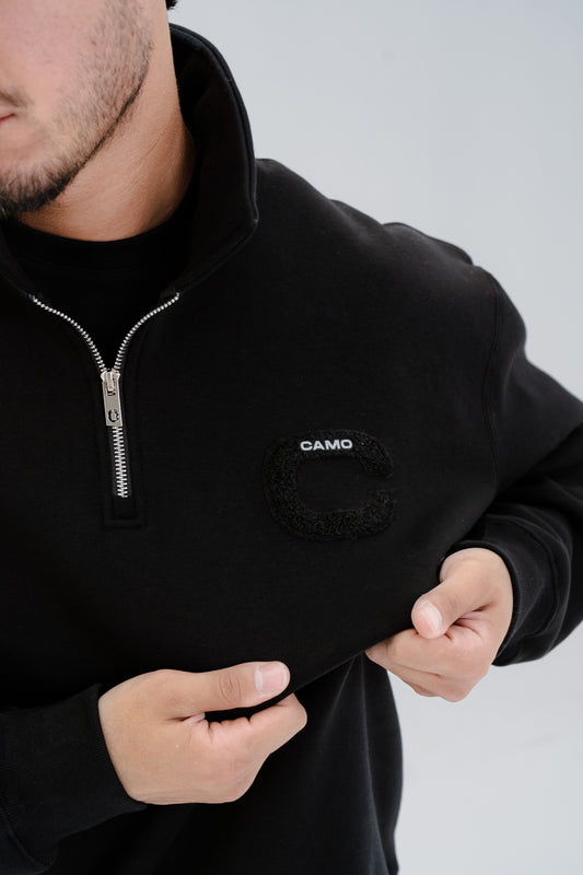 Black Patch Up Sweatshirt