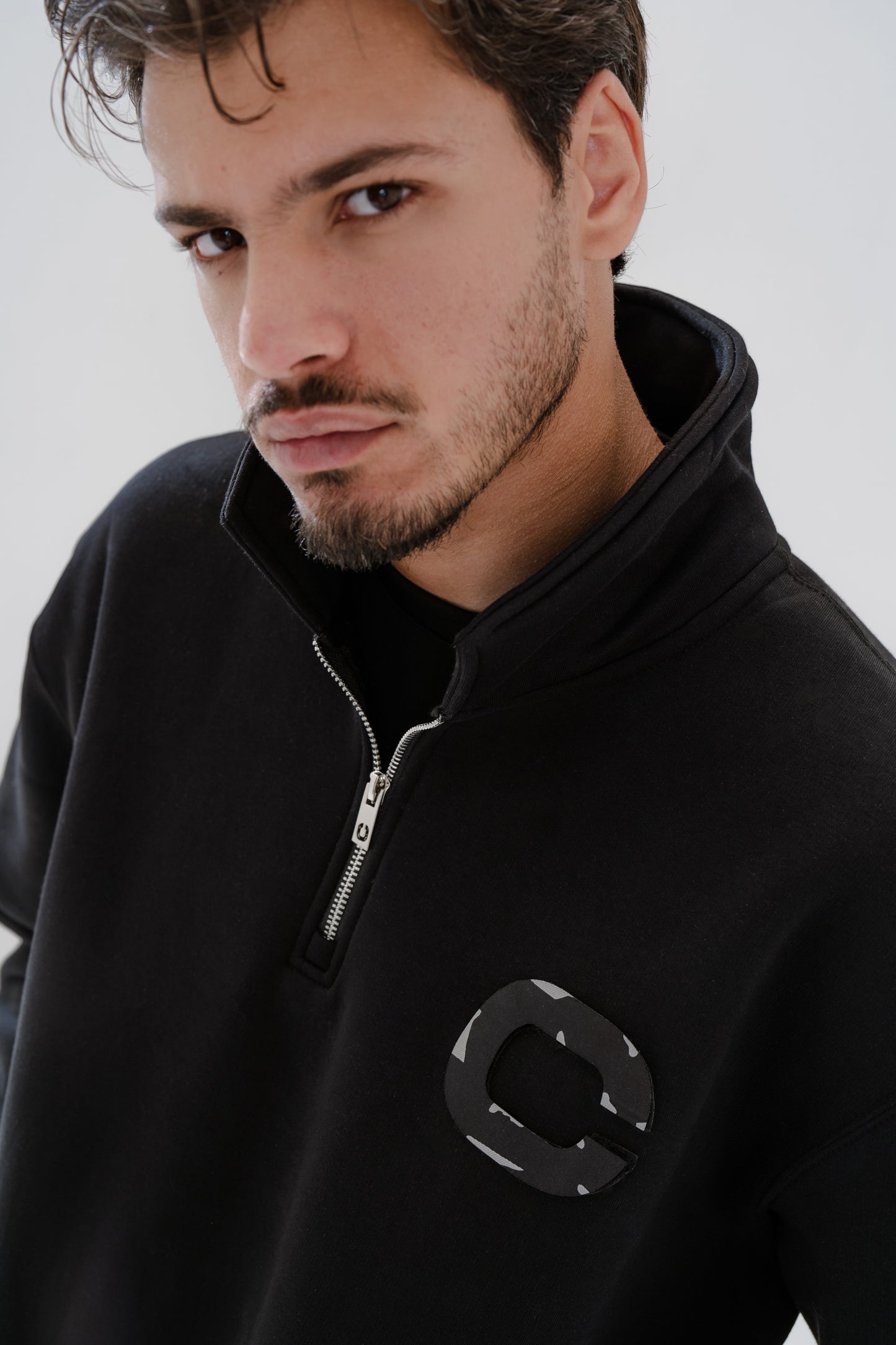 Black Patch Up Sweatshirt