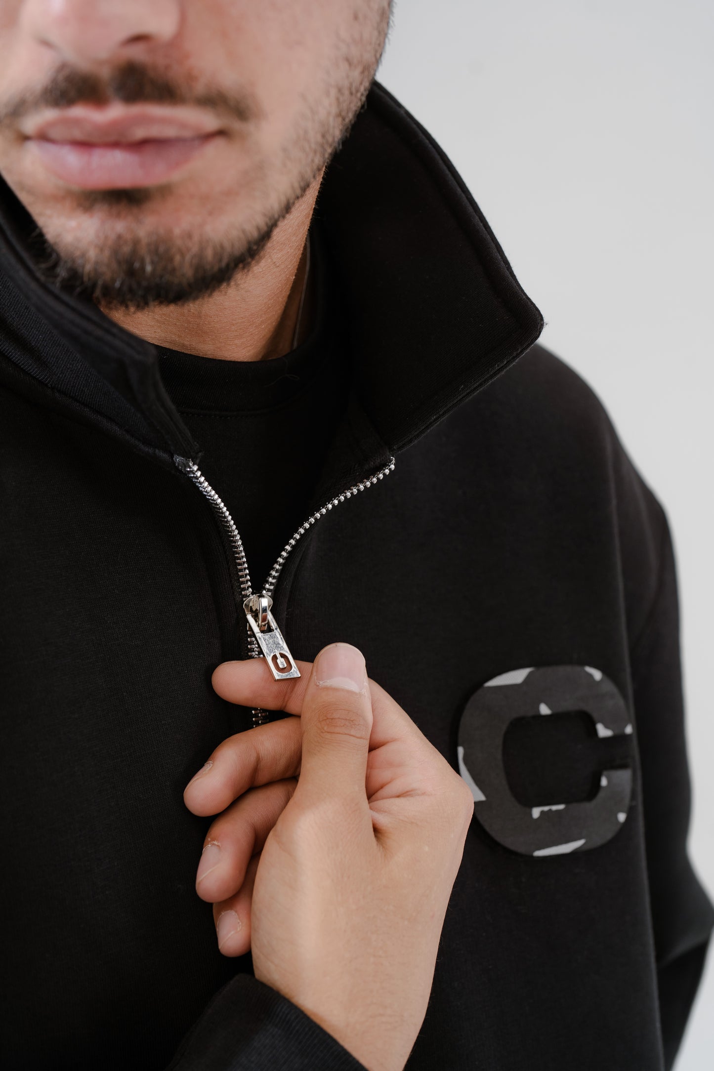 Black Patch Up Sweatshirt