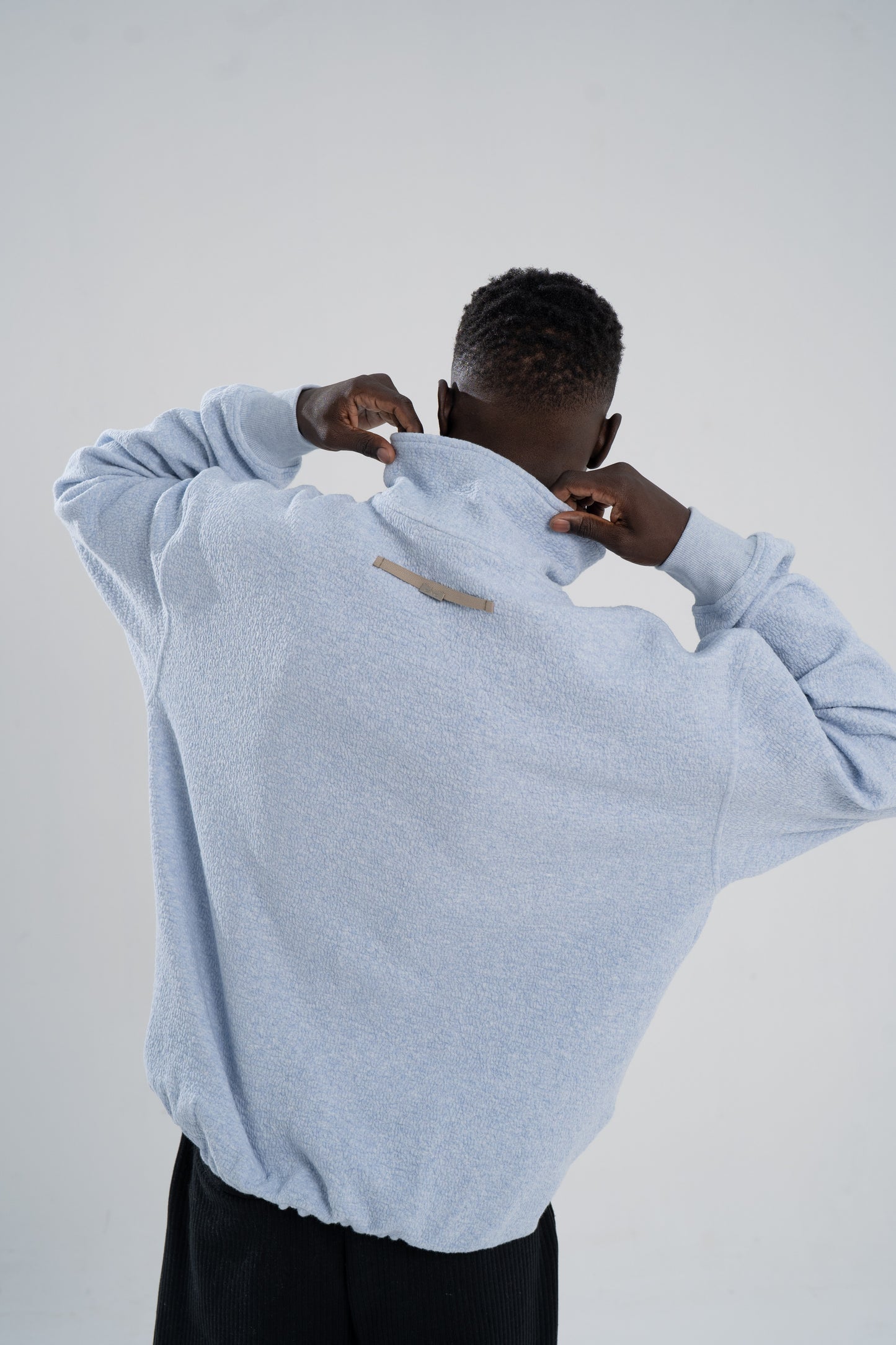 Ice Blue Cloudy Zip Sweatshirt