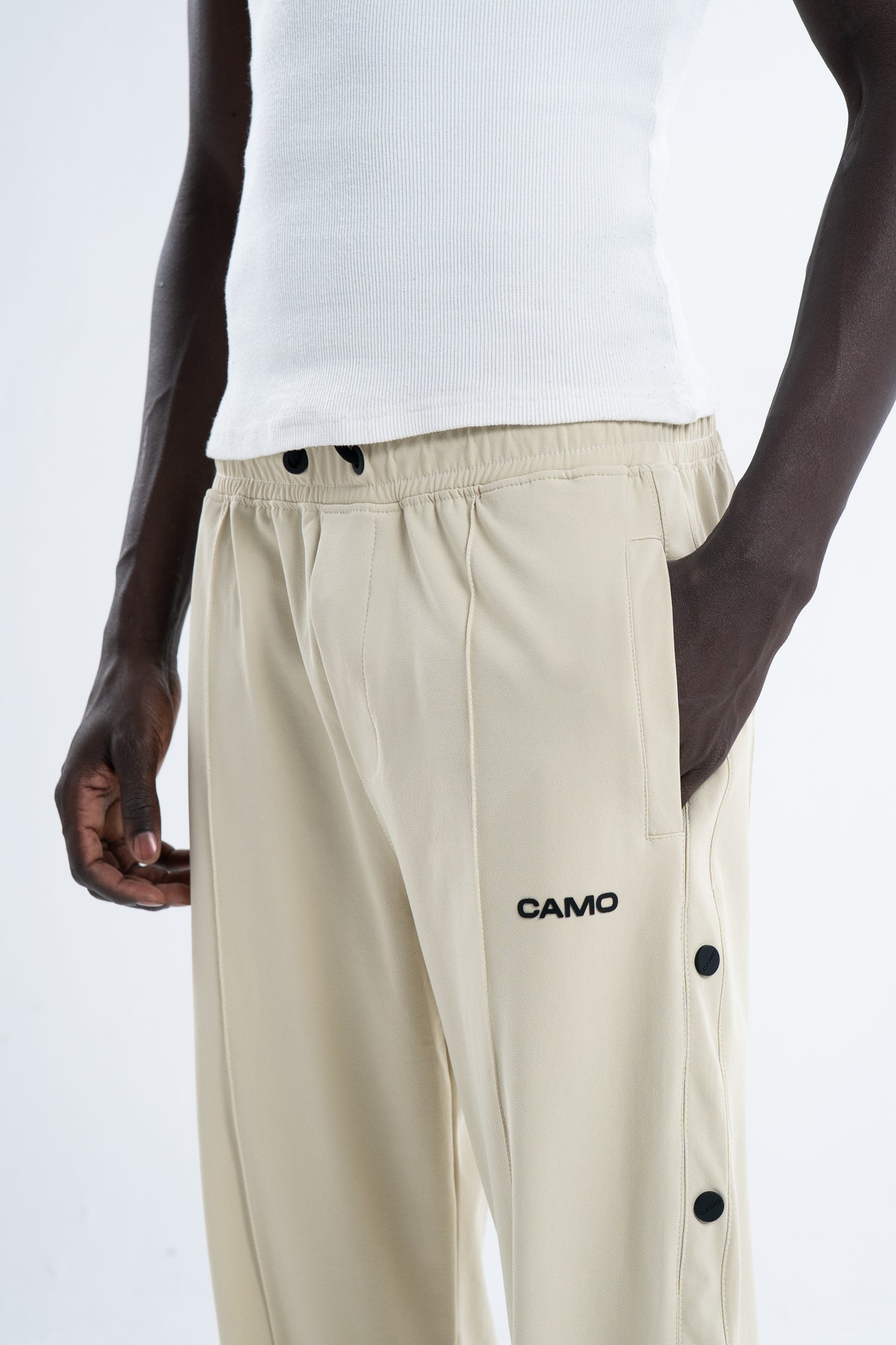 Light Beige Full Side Clippers Pants