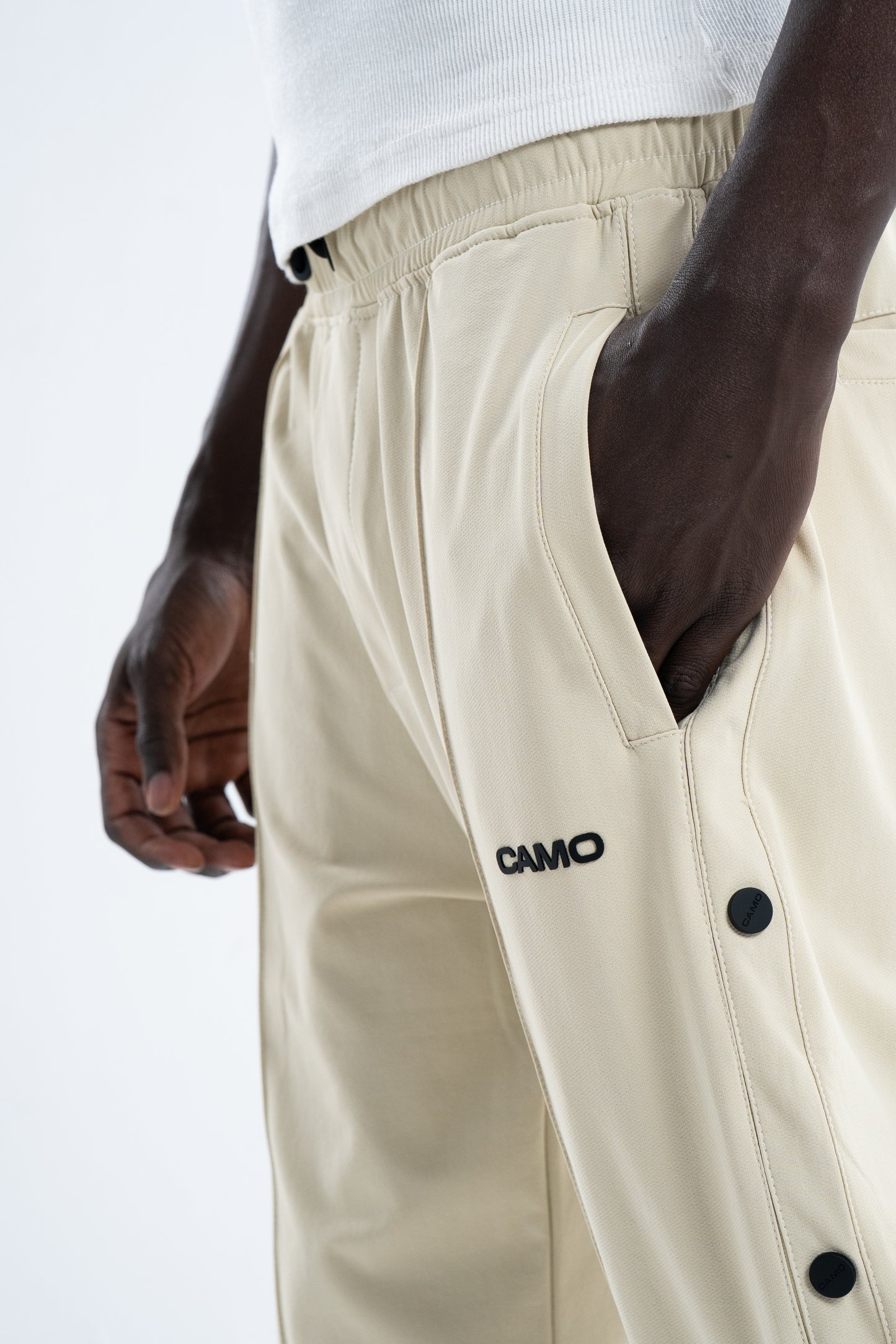 Light Beige Full Side Clippers Pants