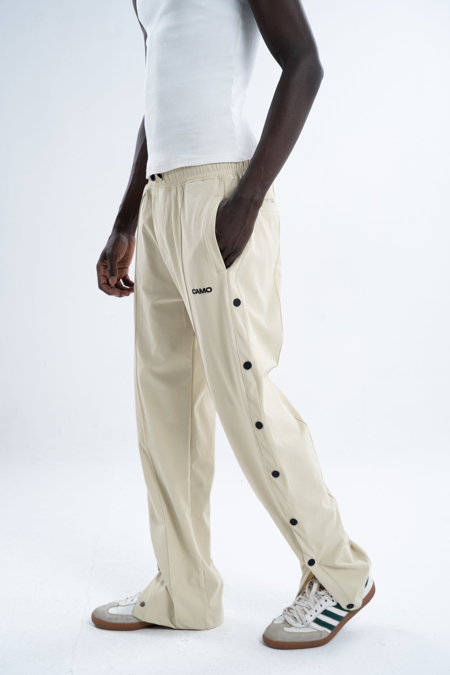 Light Beige Full Side Clippers Pants