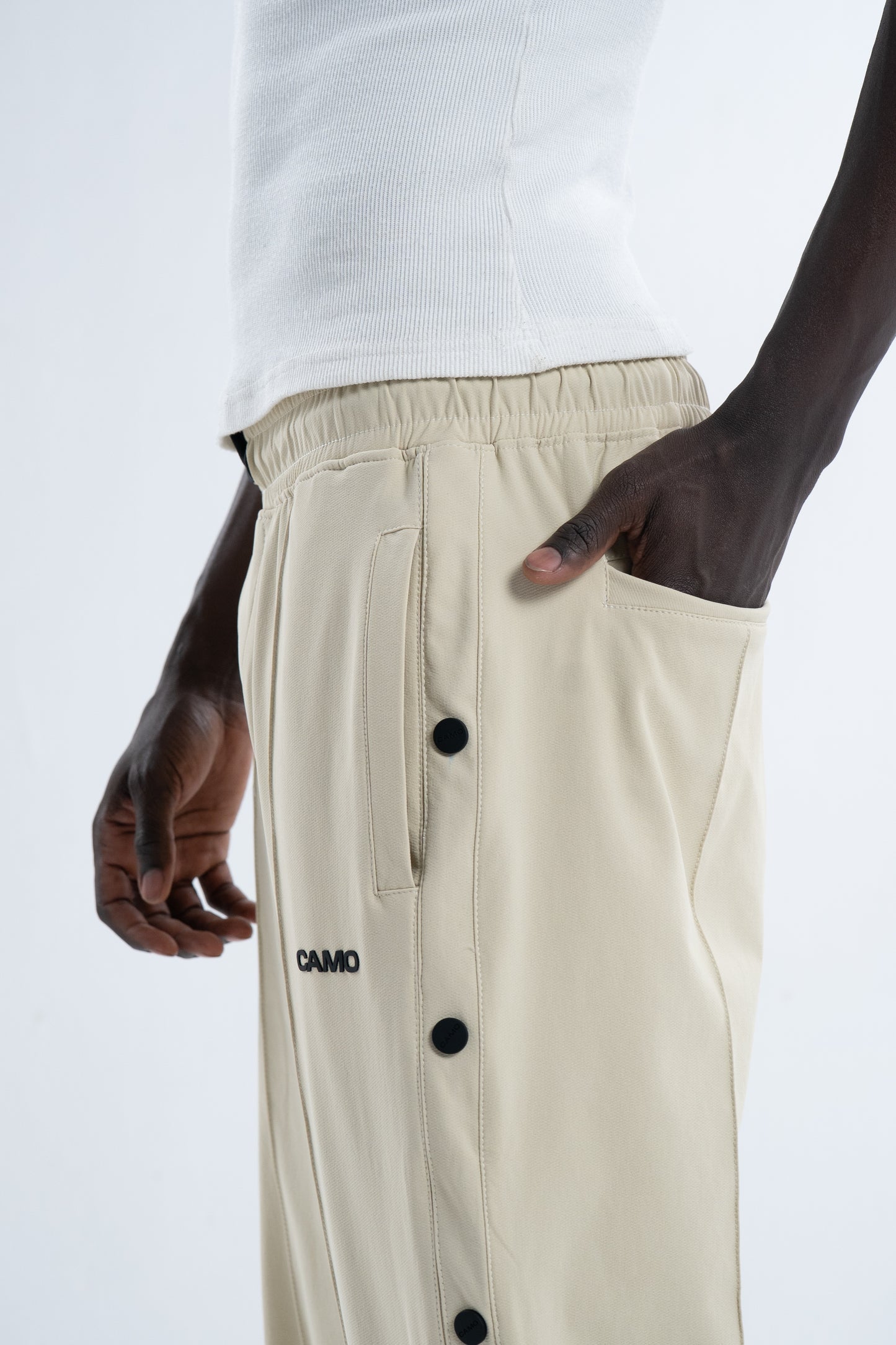 Light Beige Full Side Clippers Pants