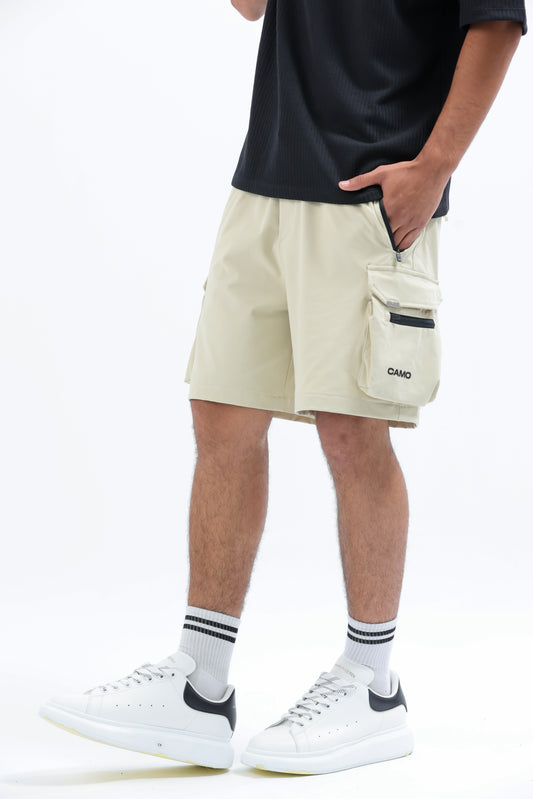 Stone Beige Camo Jet Pocket Short