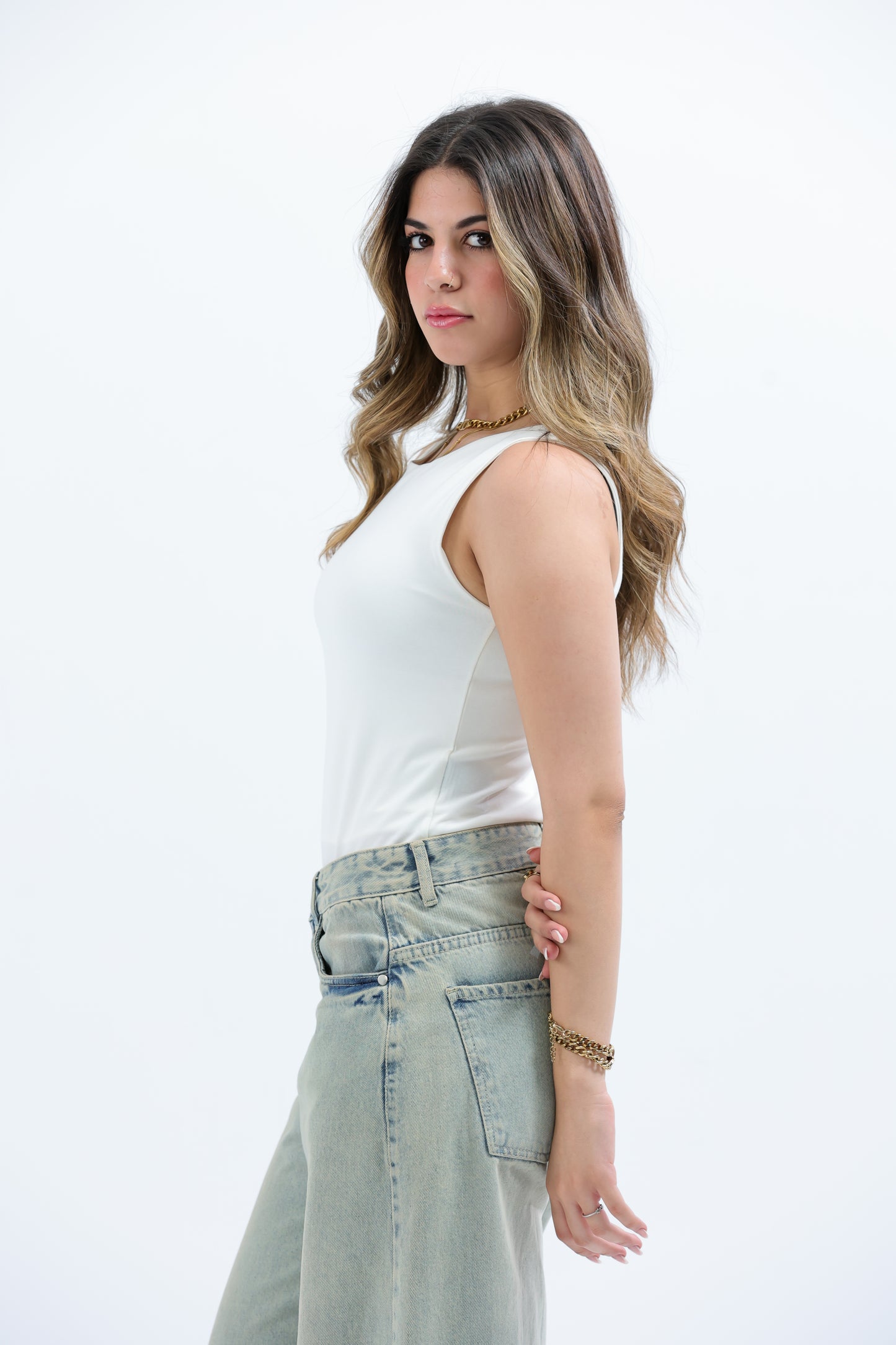 White Everywear Sleeveless Top