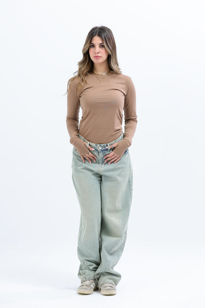 Beige Everywear Longsleeved Top
