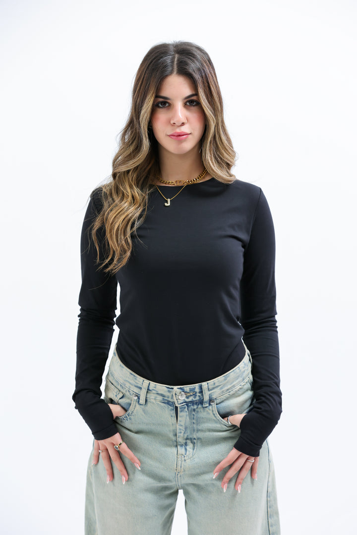 Black Everywear Longsleeved Top