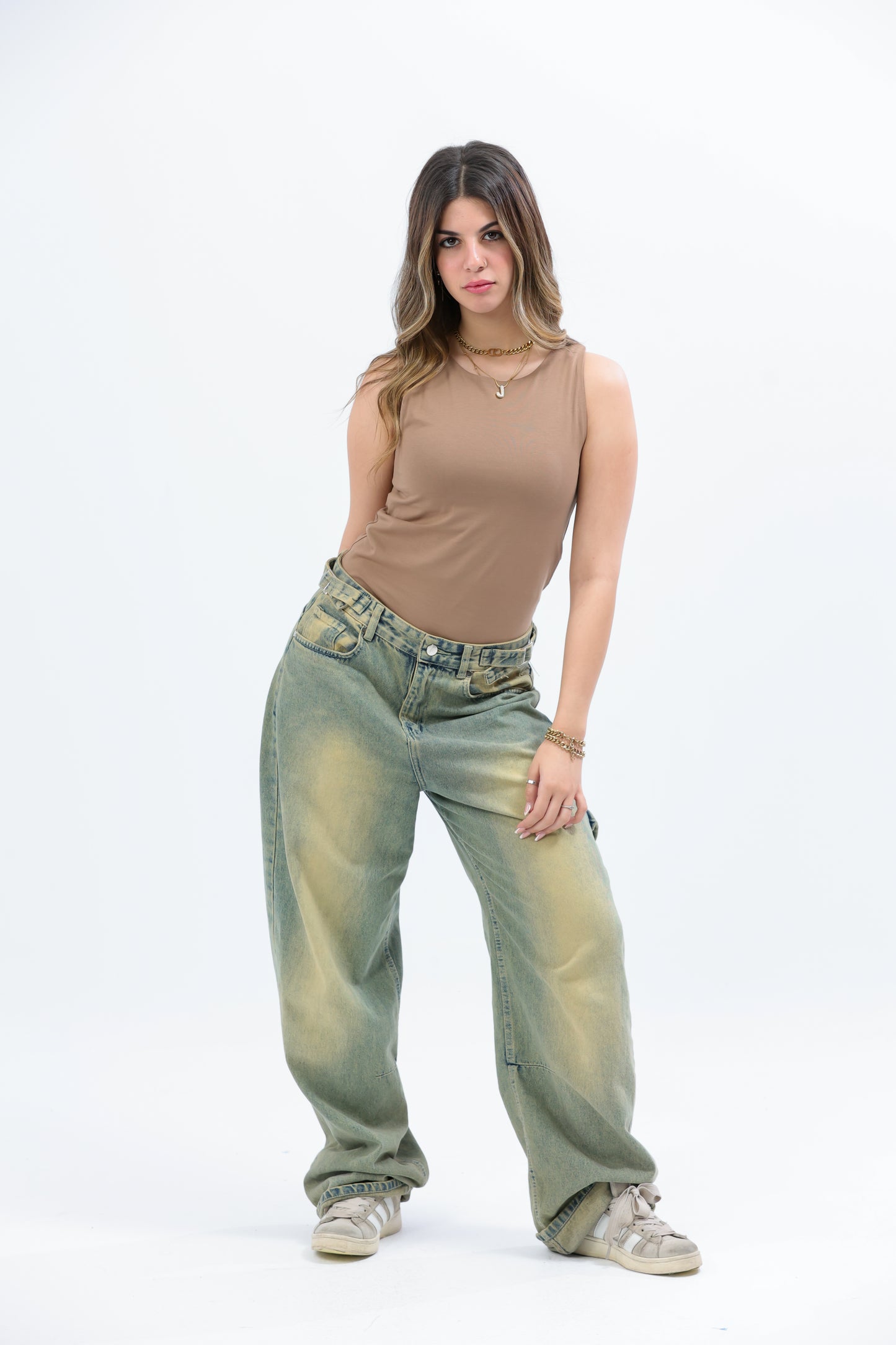 Beige Everywear Sleeveless Body Suit