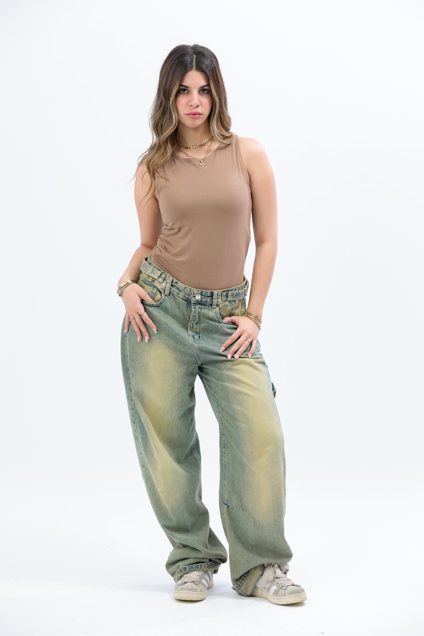 Beige Everywear Sleeveless Body Suit