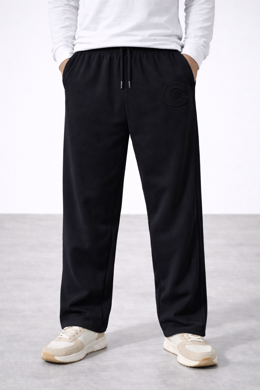 Black Iconic C Track Pants