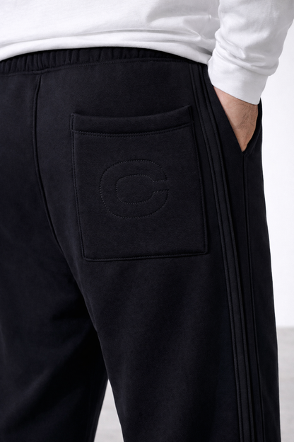 Black Iconic C Track Pants